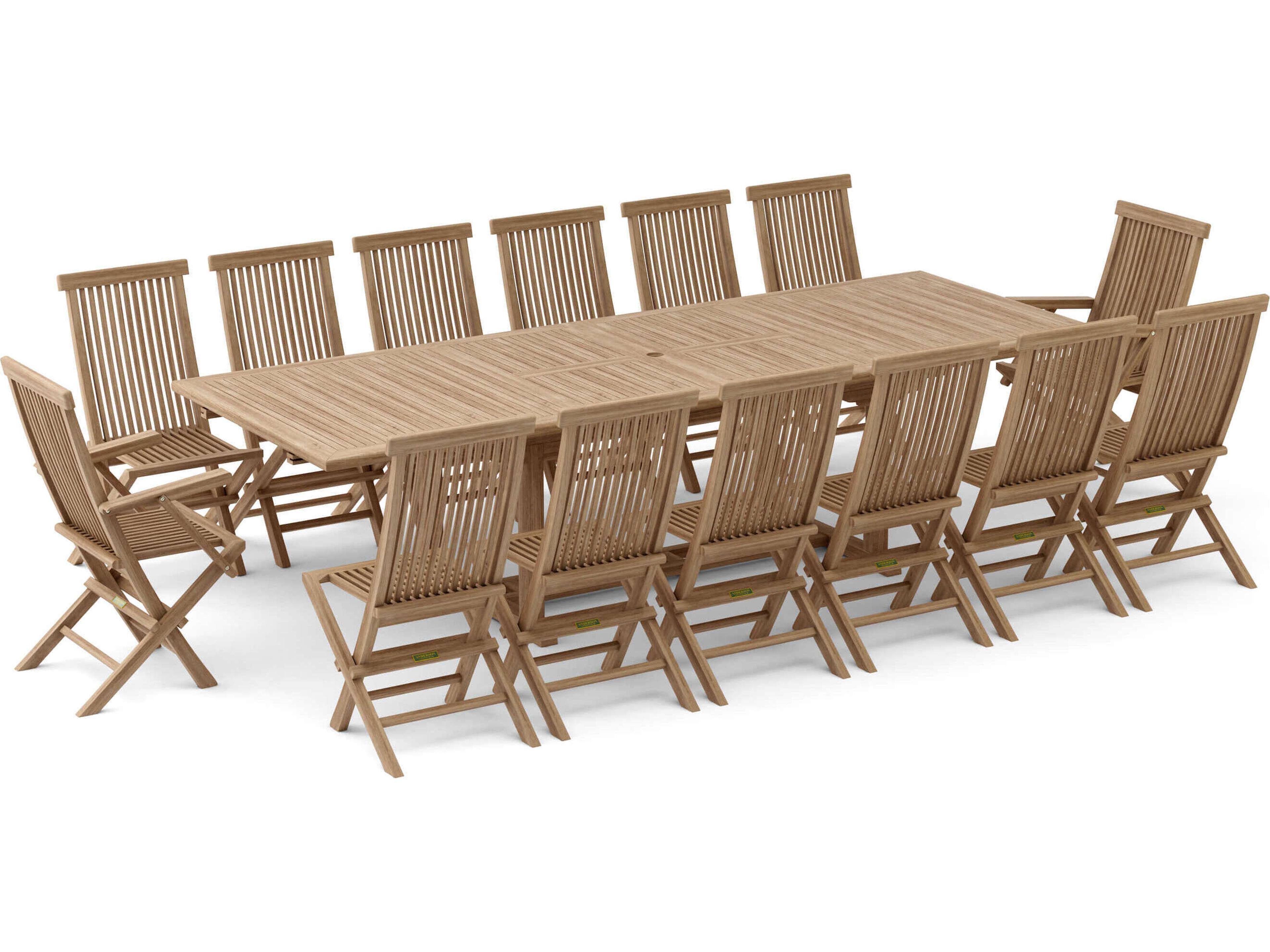 Anderson Teak Valencia Classic 15-Piece Outdoor Dining Set