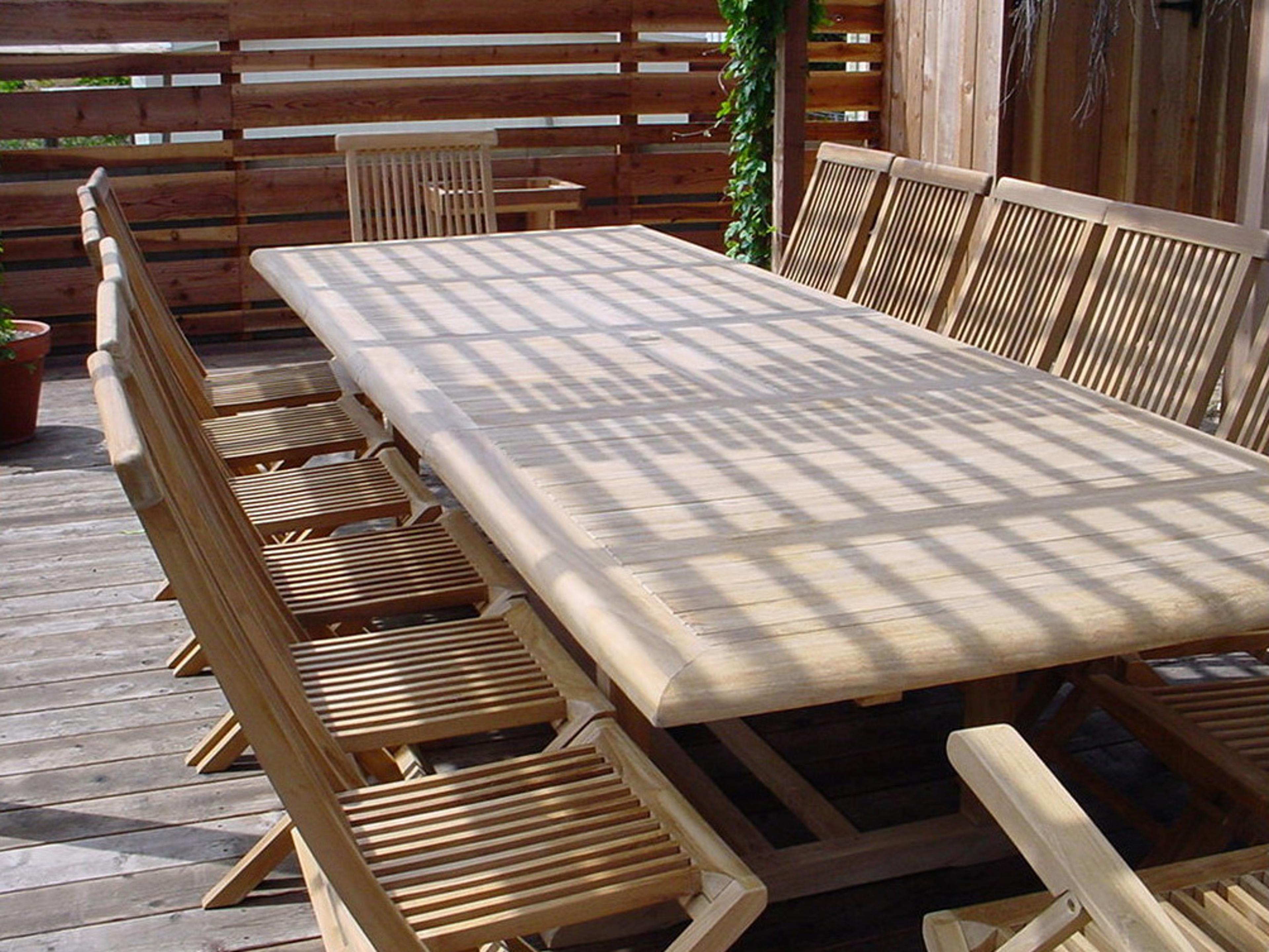 Anderson Teak Valencia Classic 15-Piece Outdoor Dining Set