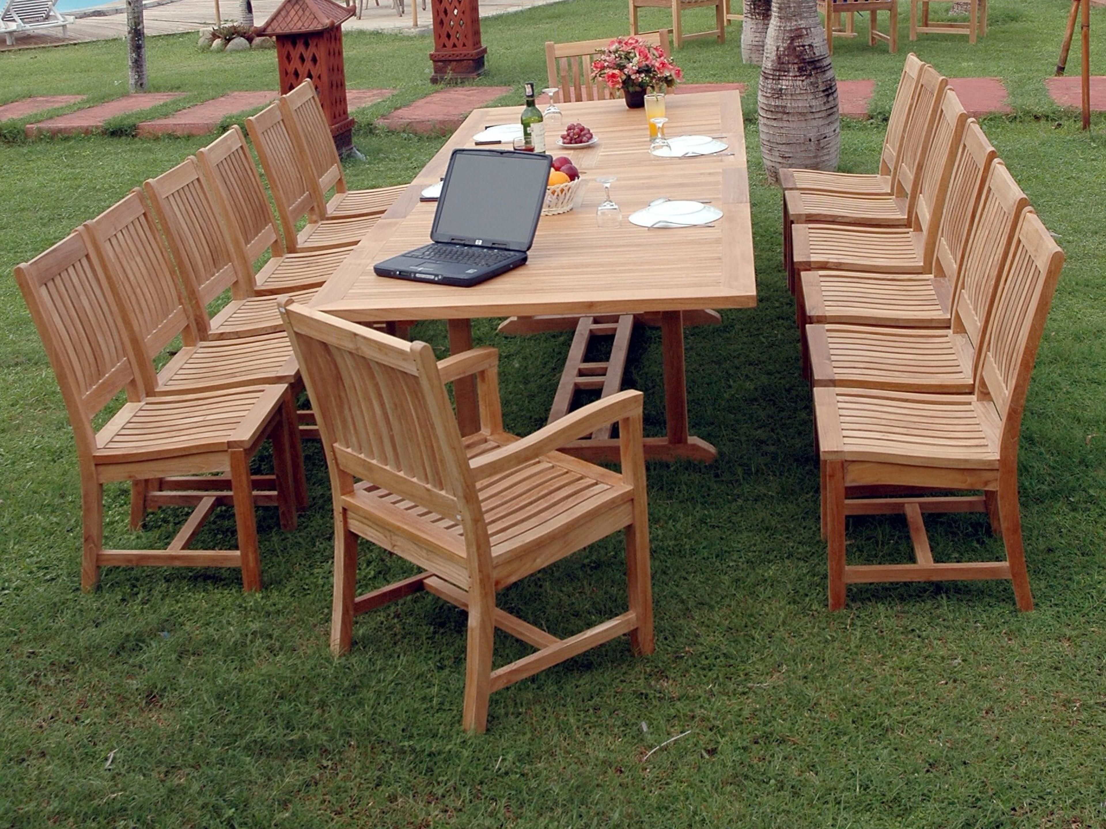 Anderson Teak Valencia Rialto 15-Piece Outdoor Dining Set
