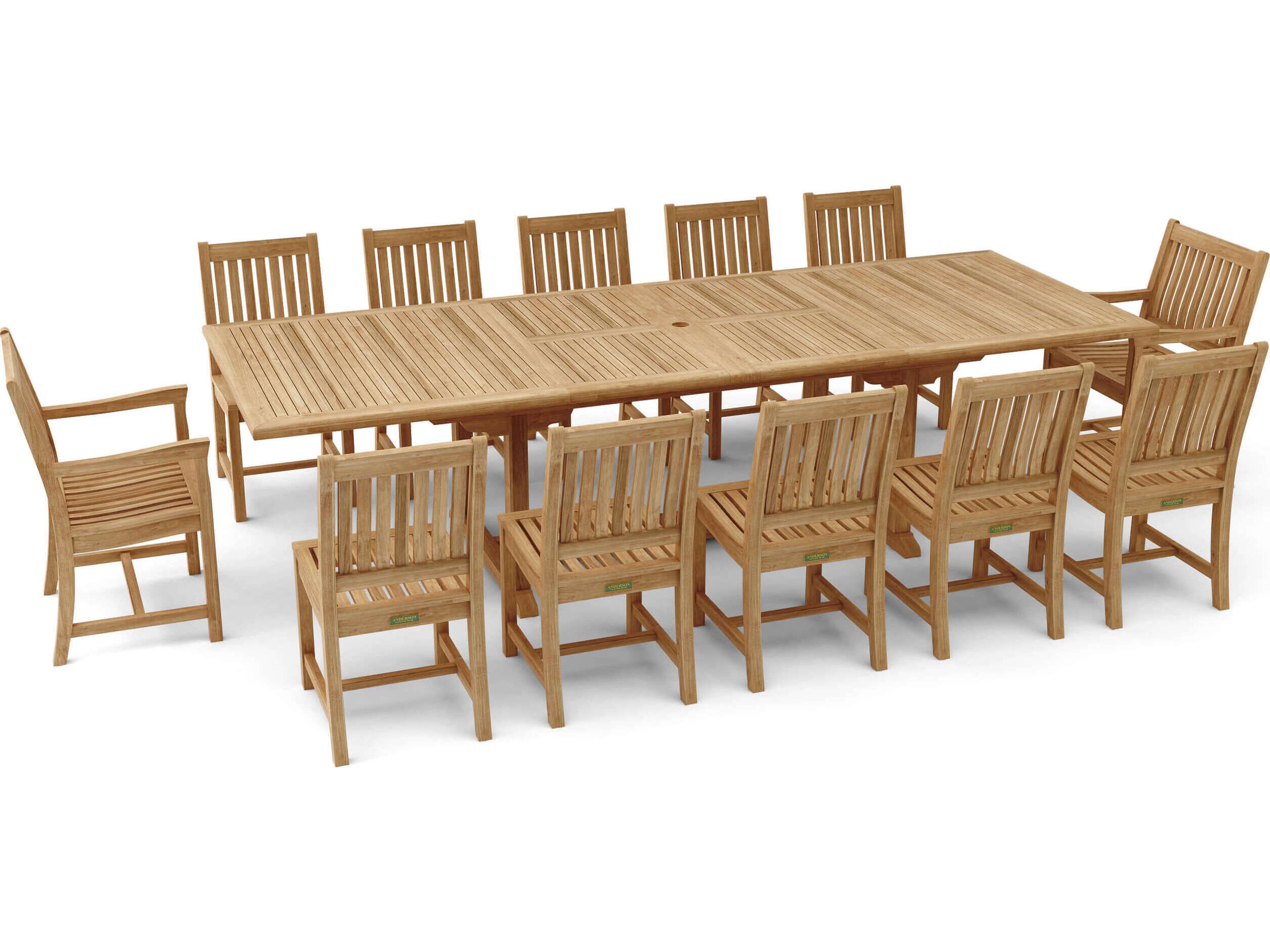 Anderson Teak Valencia Rialto 13-Piece Outdoor Dining Set