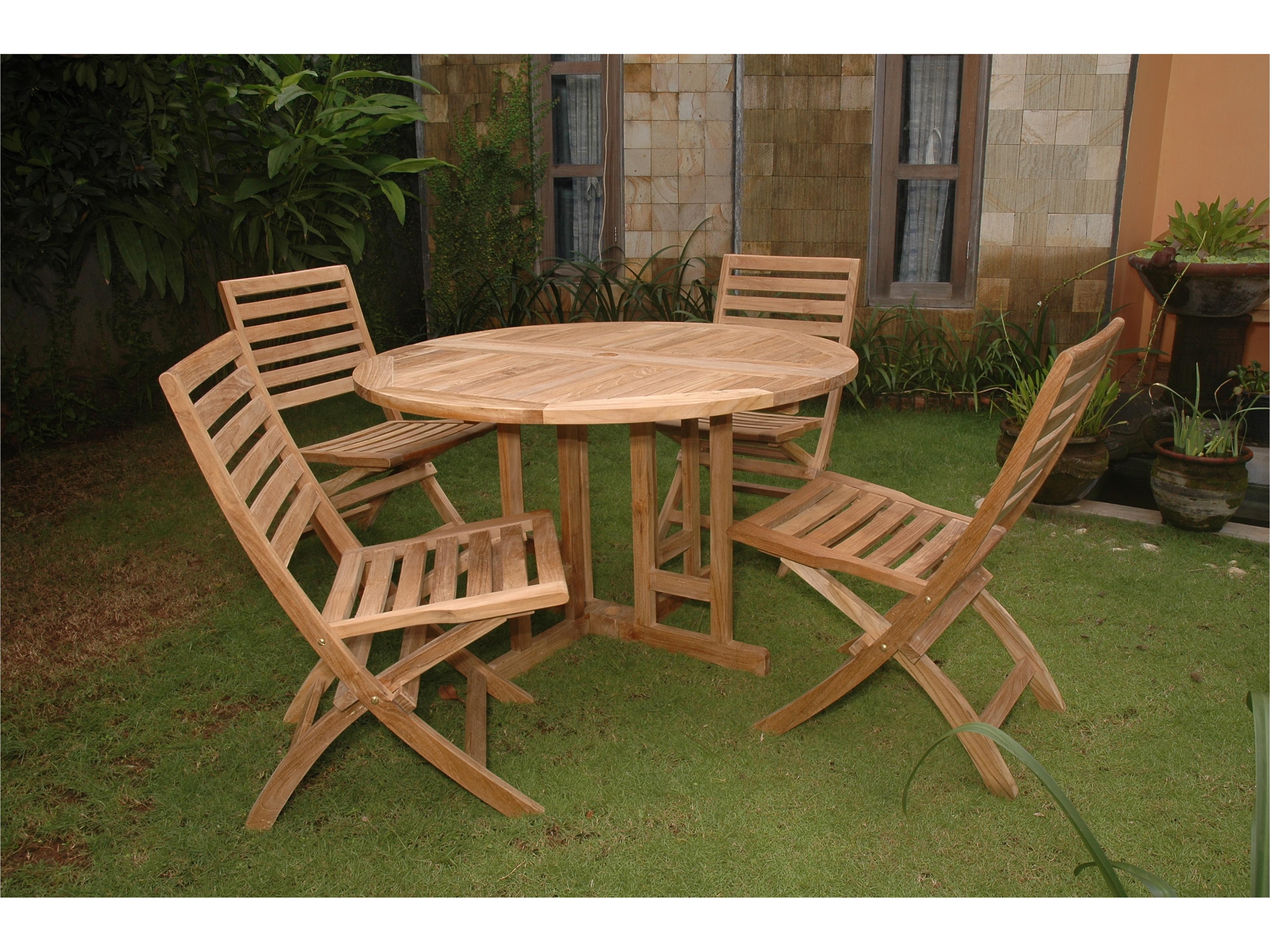 Andrew Butterfly Folding 5-Piece Outdoor Patio Dining Set