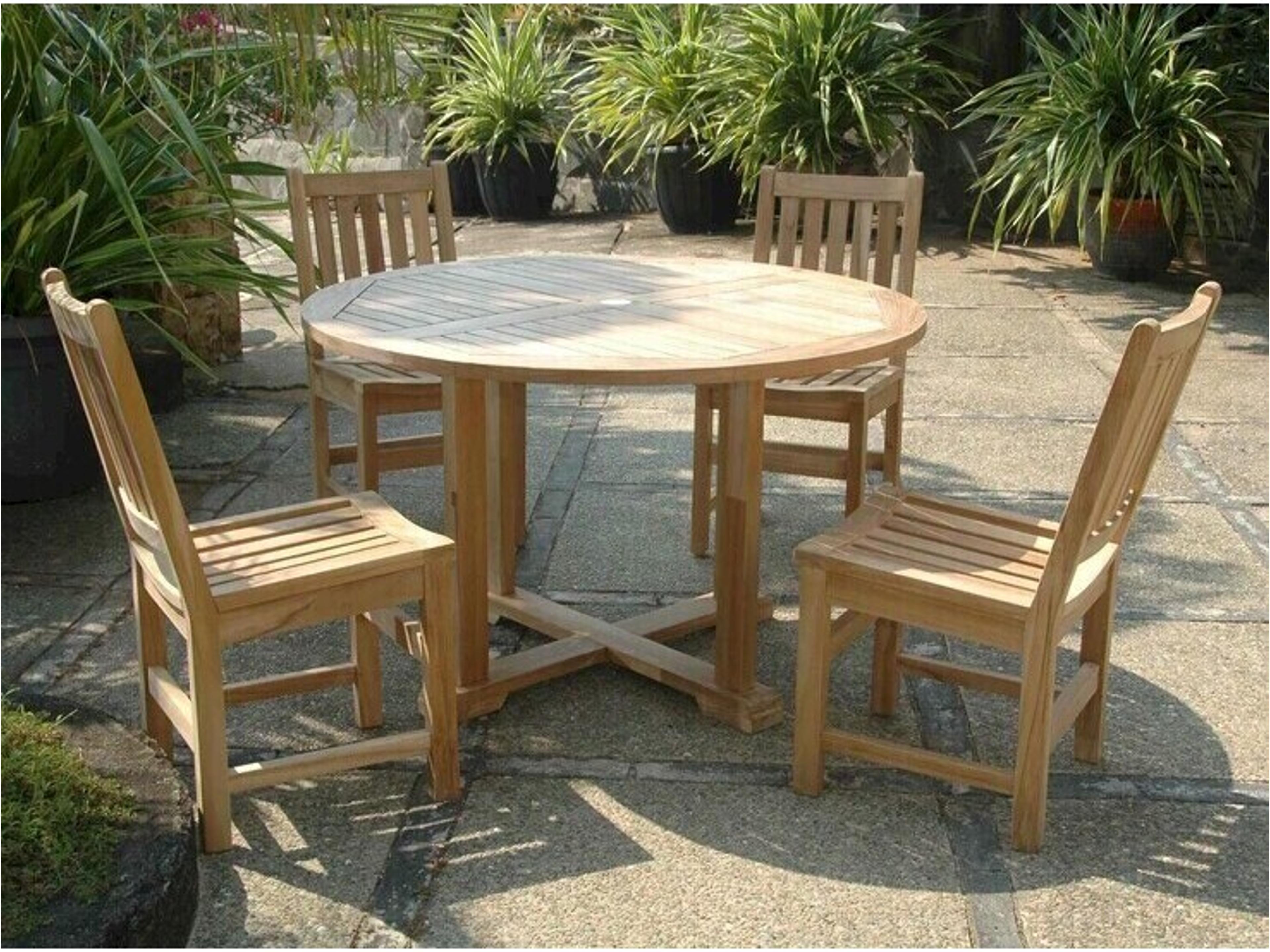 Anderson Teak Tosca Sonoma Natural 5 Piece Patio Dining Set