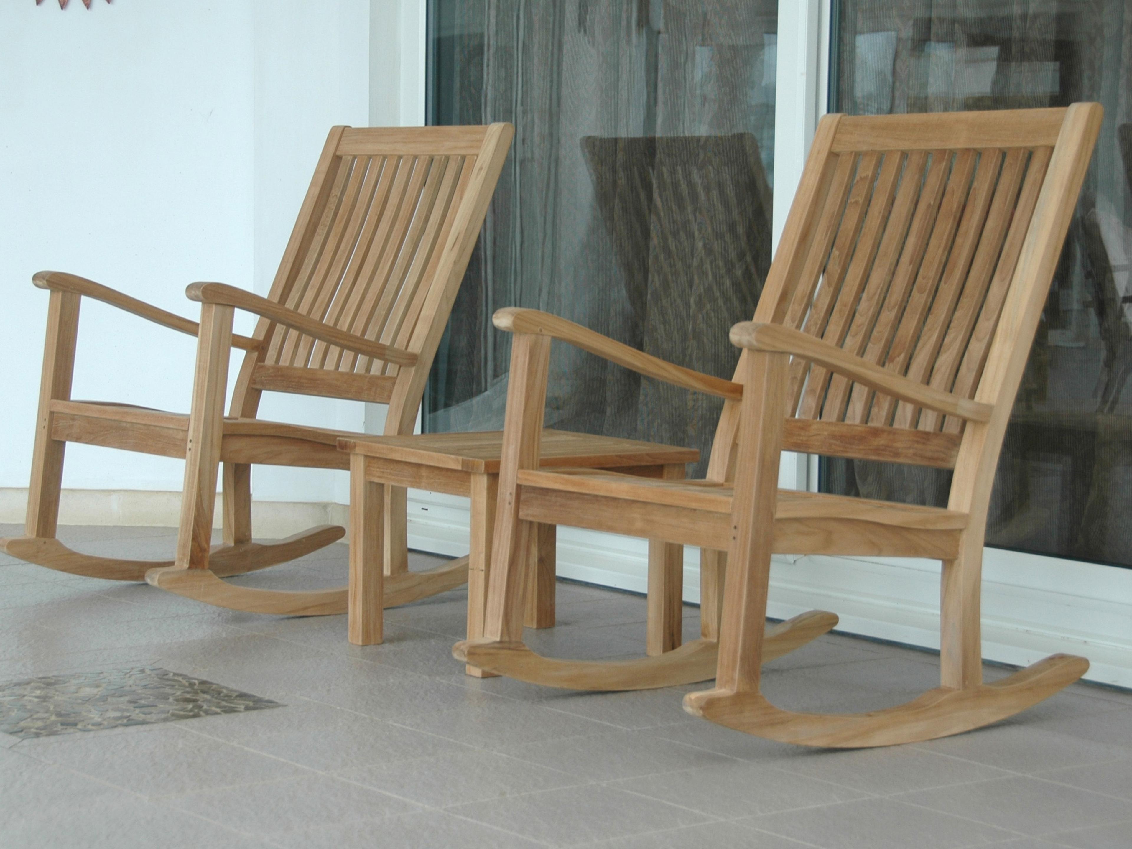 Anderson Teak Del-Amo Bahama 3-Piece Set With Square Side Table