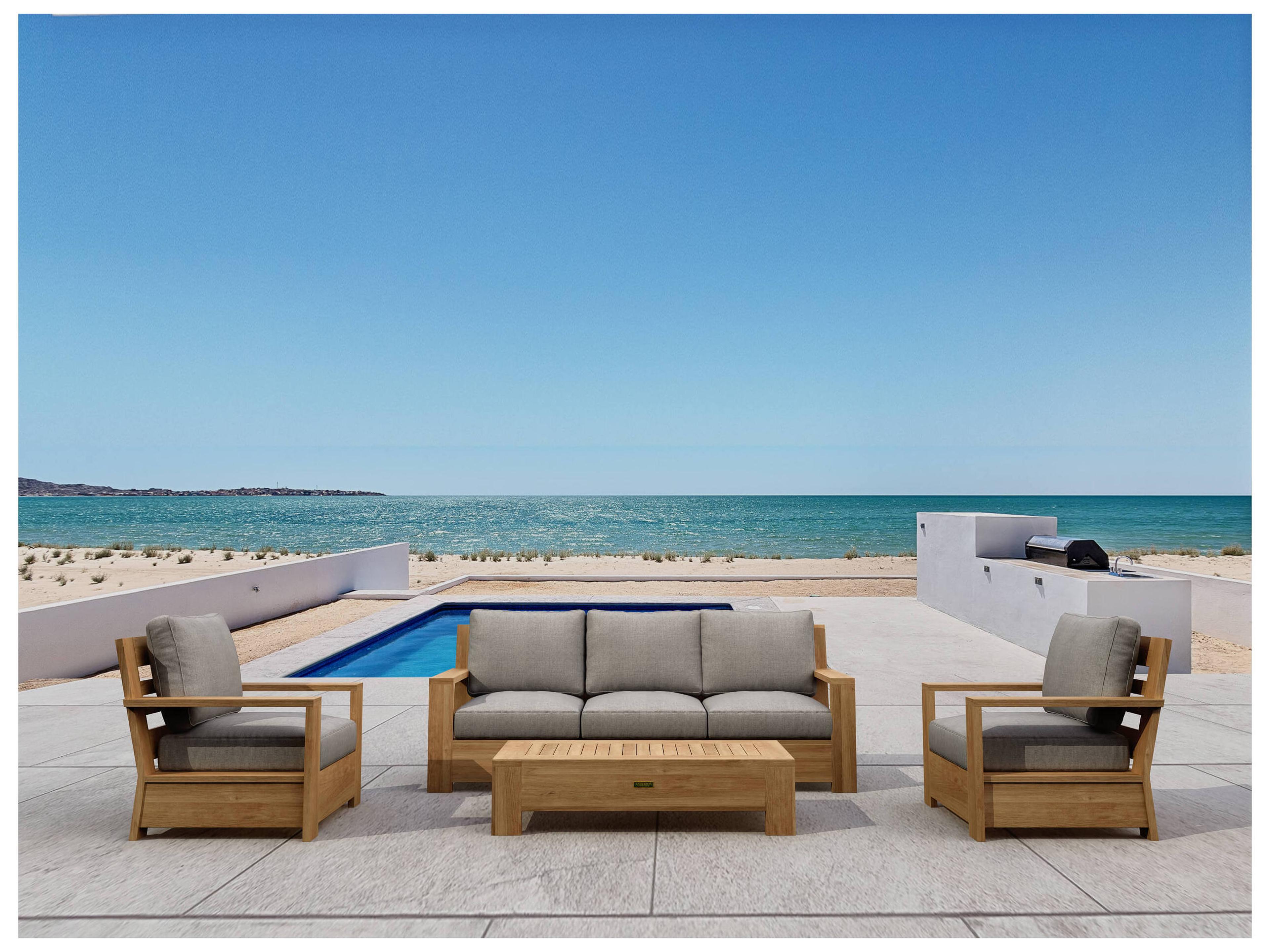 Anderson Teak Madera Deep Seating Teak Outdoor Patio Lounge Set