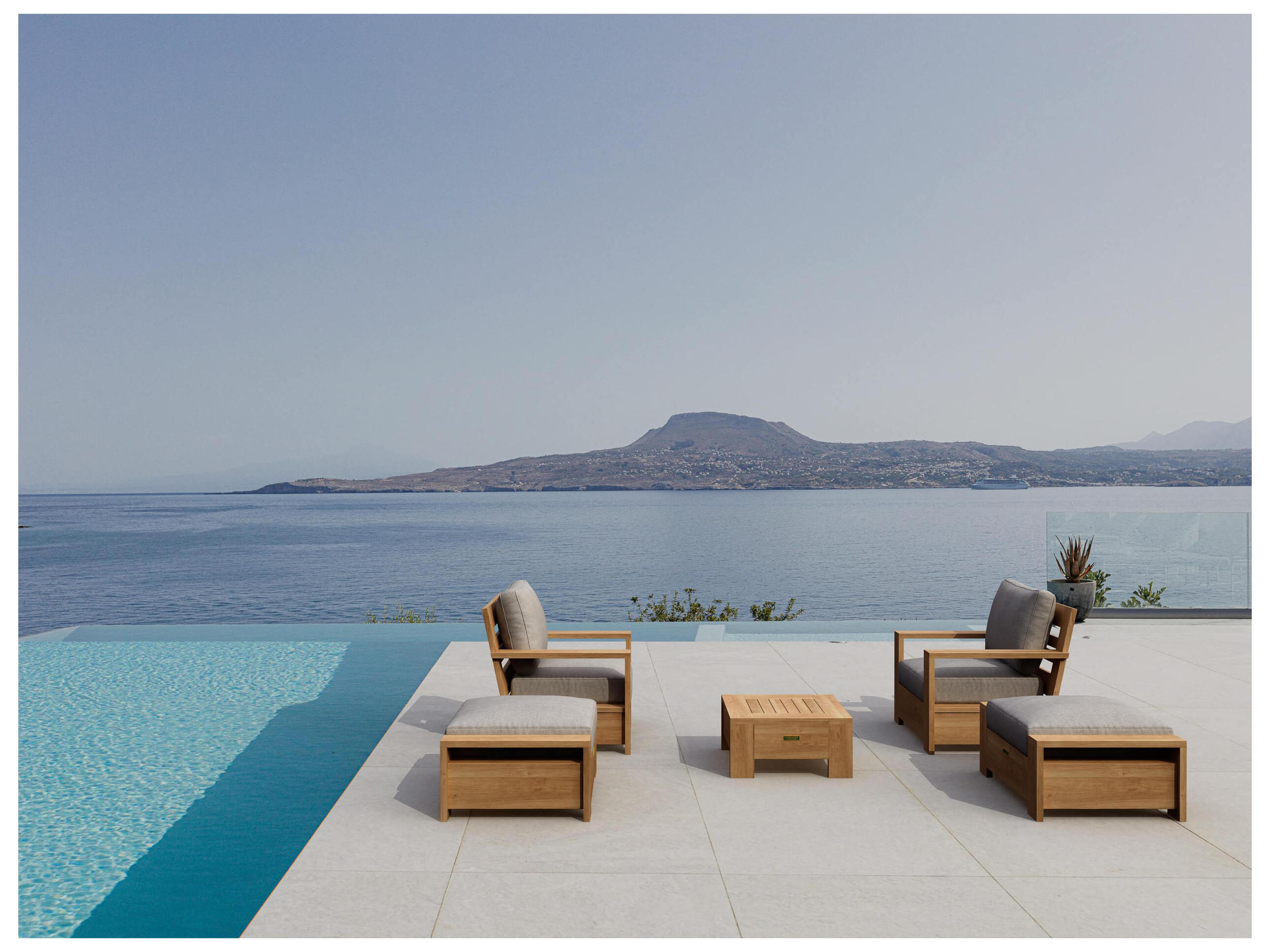 Anderson Teak Madera Deep Seating Teak Outdoor Patio Lounge Set