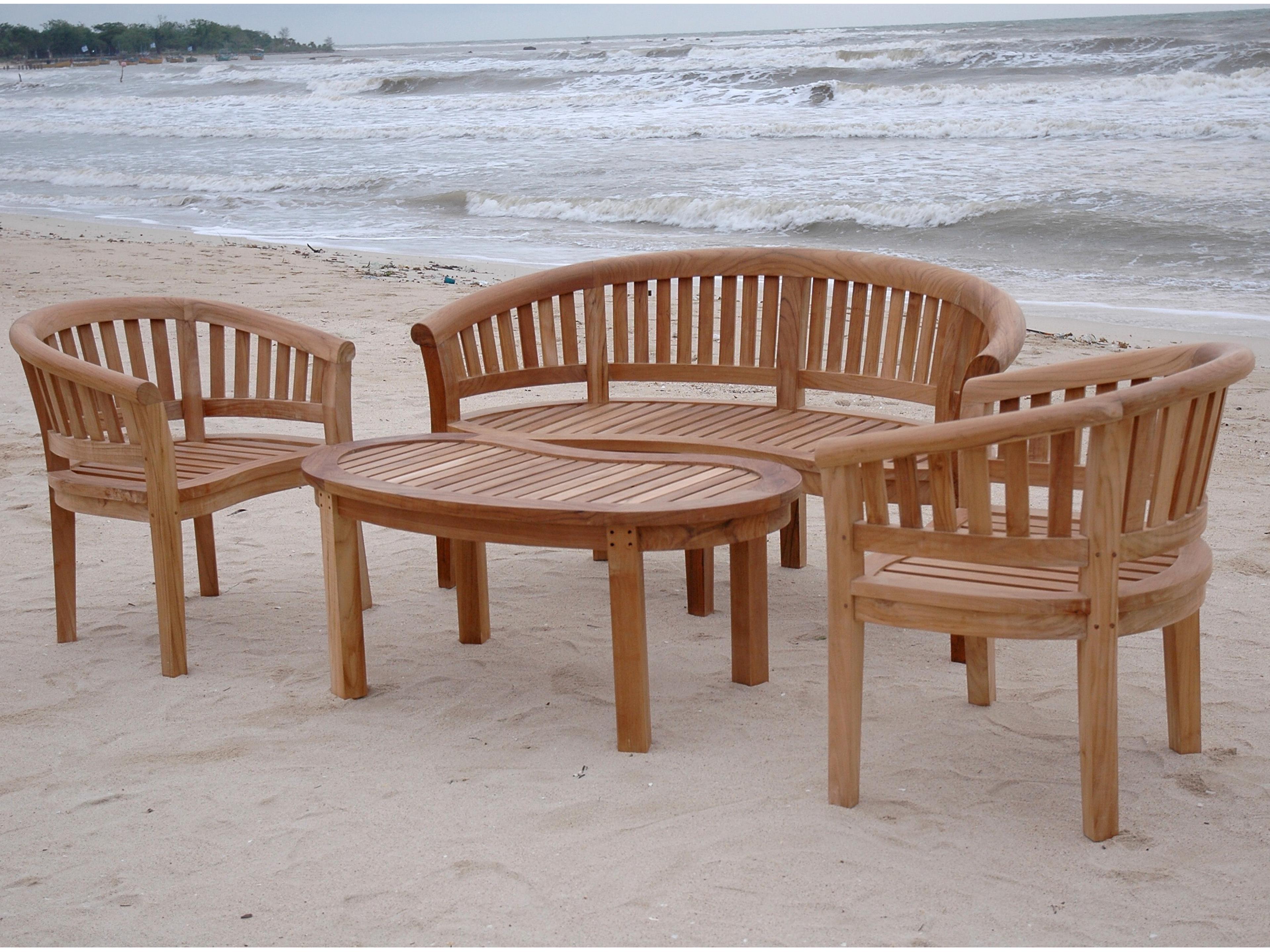 Anderson Teak Curve 4-Piece Conversation Set