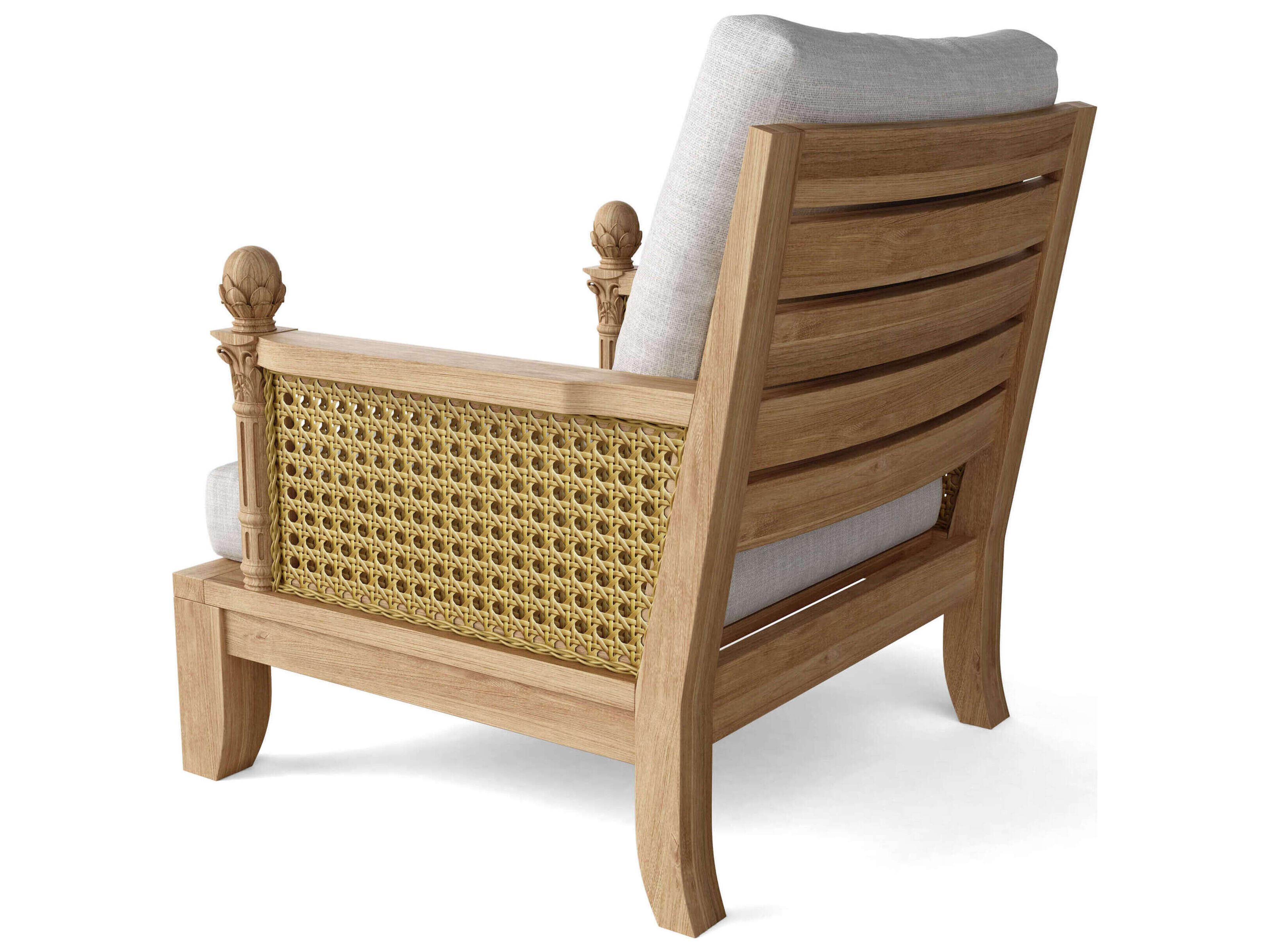 Anderson Teak Luxe Natural 5 Piece Modular Deep Seating Outdoor Lounge Set