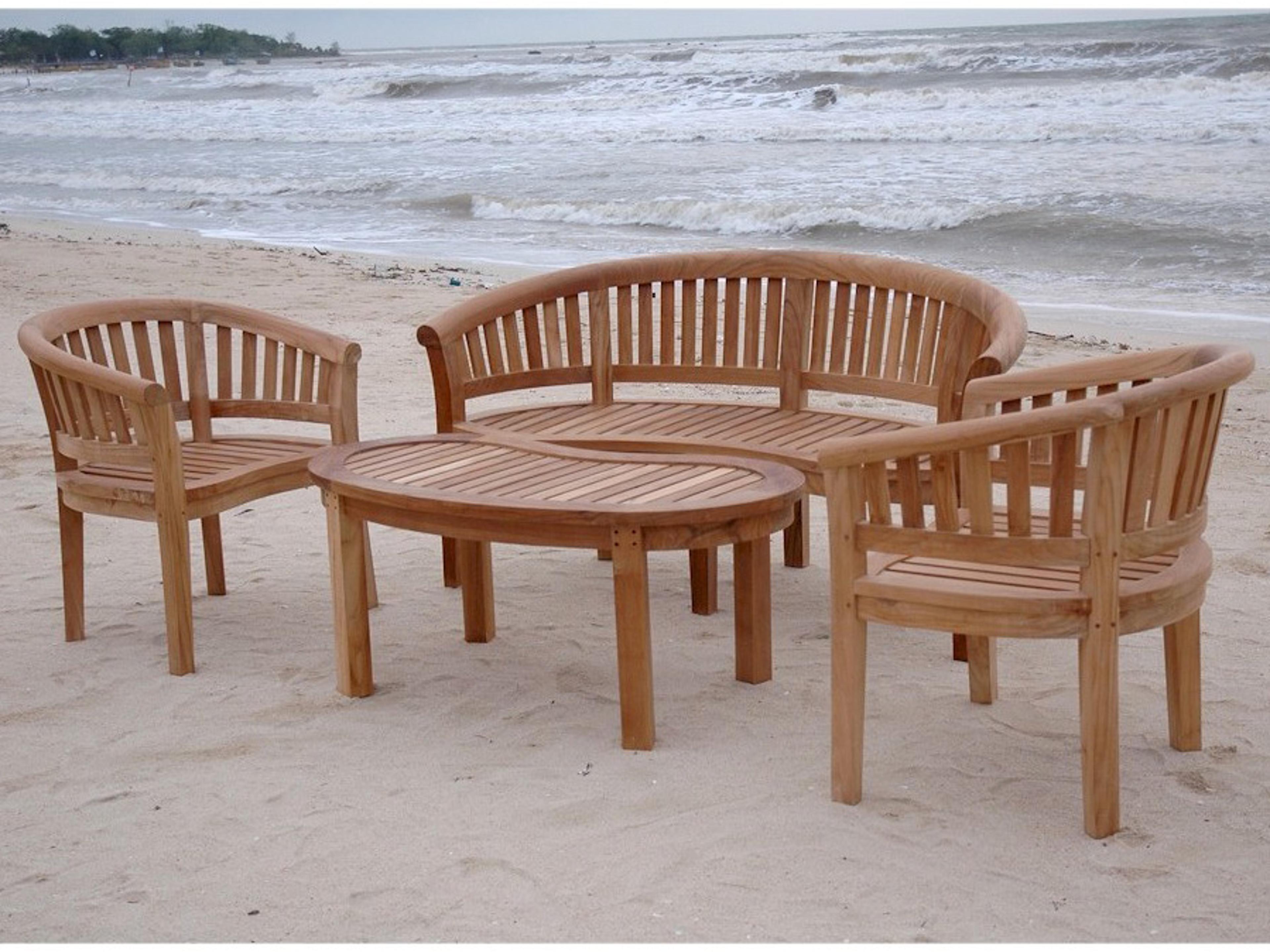 Anderson Teak Curve 4-Piece Conversation Set