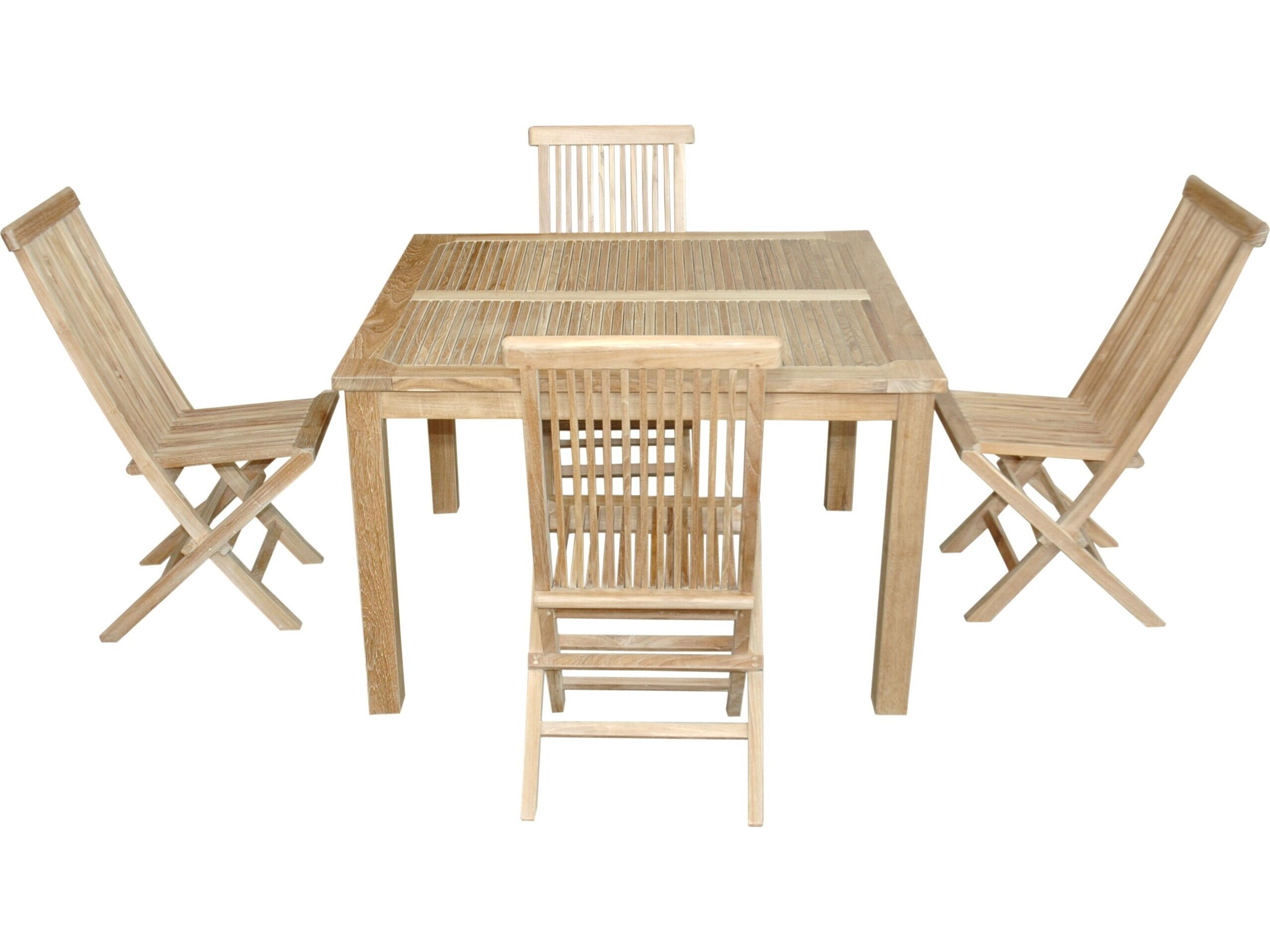 Anderson Teak Windsor Classic 5-Piece Folding Dining Chair