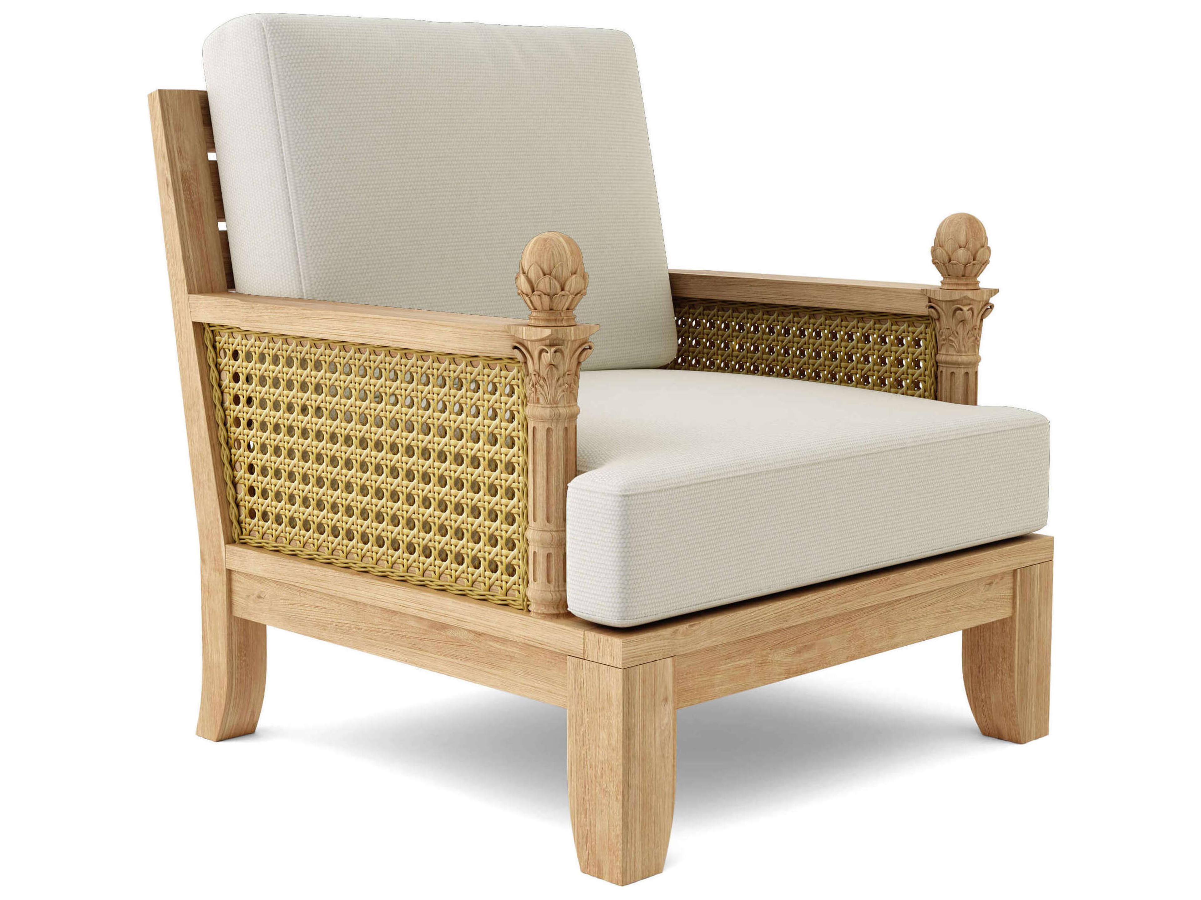 Anderson Teak Luxe Natural 7 Piece Sectional Modular Deep Seating Outdoor Patio Lounge Set