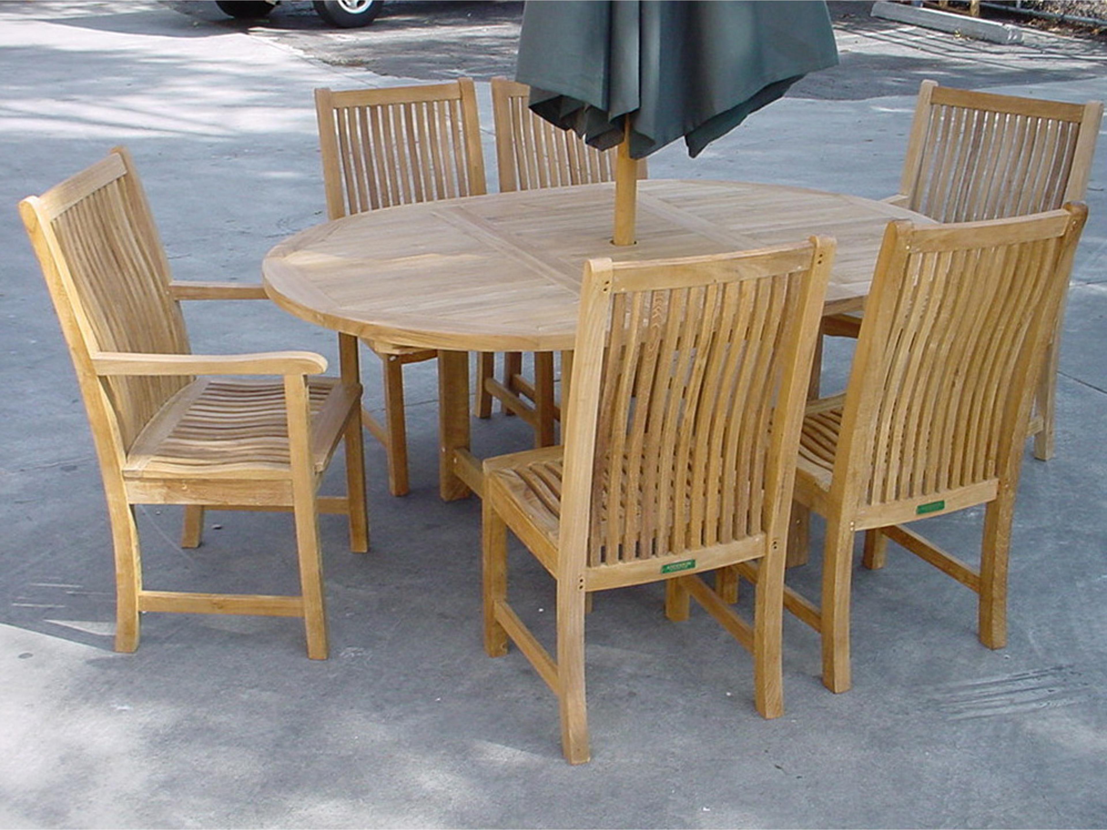 Anderson Teak Bahama Chicago 7-Piece Dining Chair C
