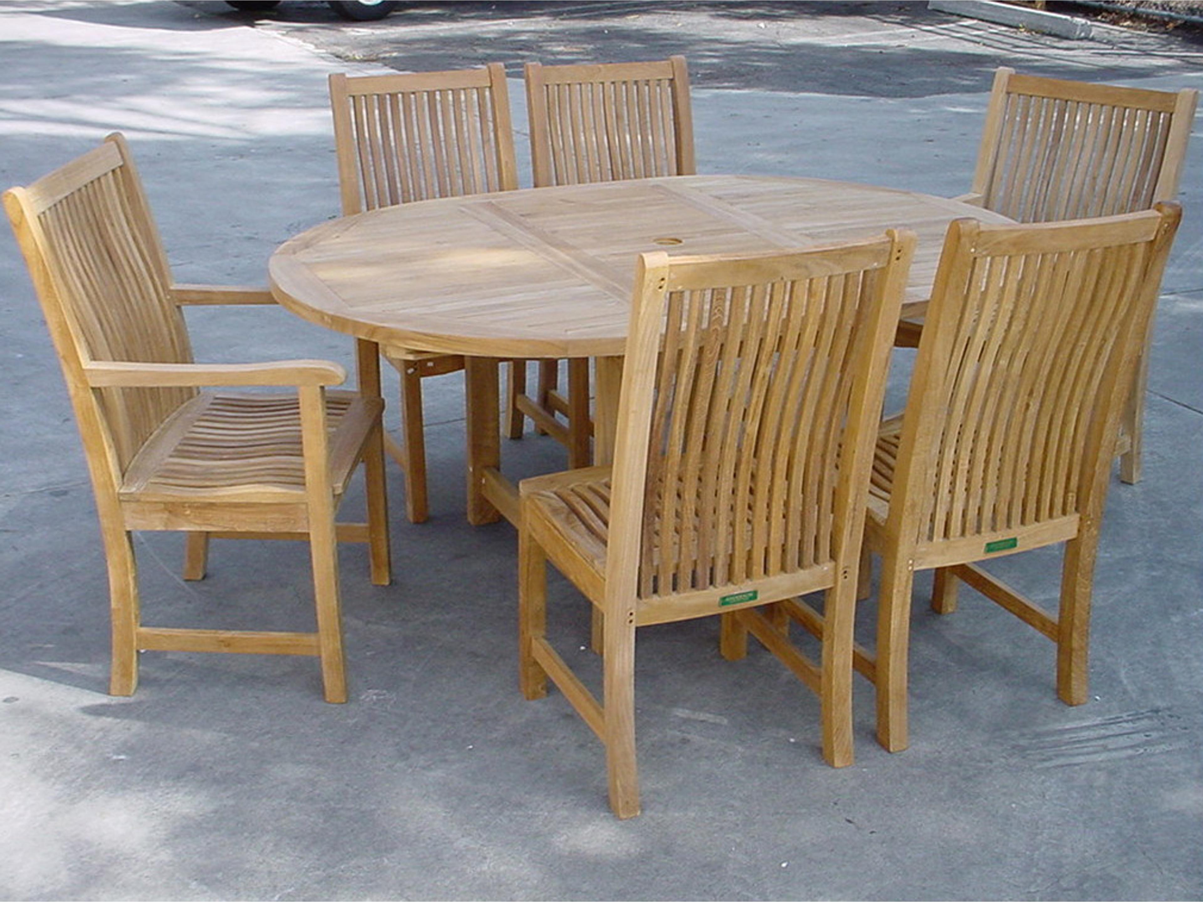 Anderson Teak Bahama Chicago 7-Piece Dining Chair C