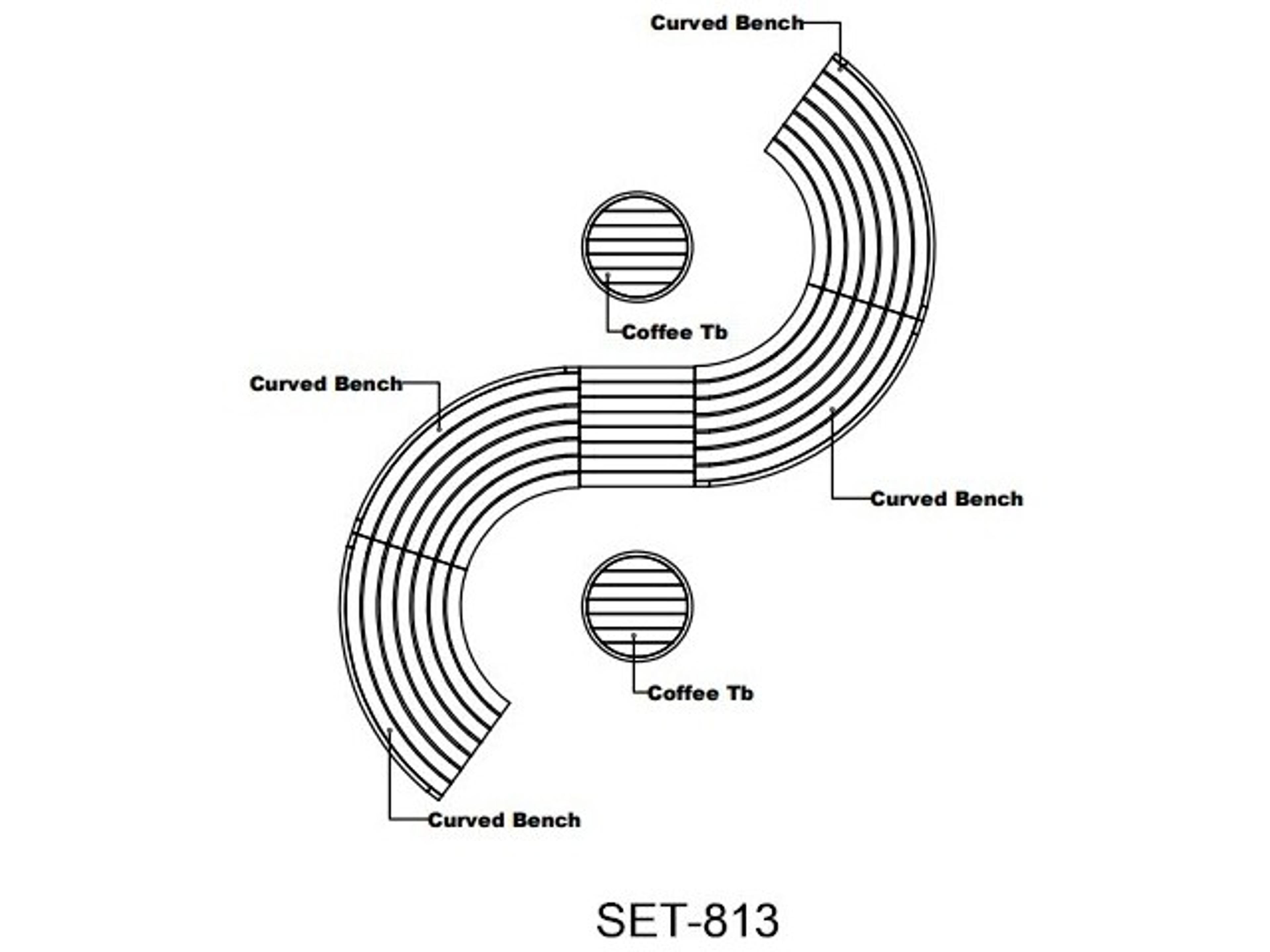 Anderson Teak Circular Modular Deep Seating Teak Outdoor Patio Lounge Set