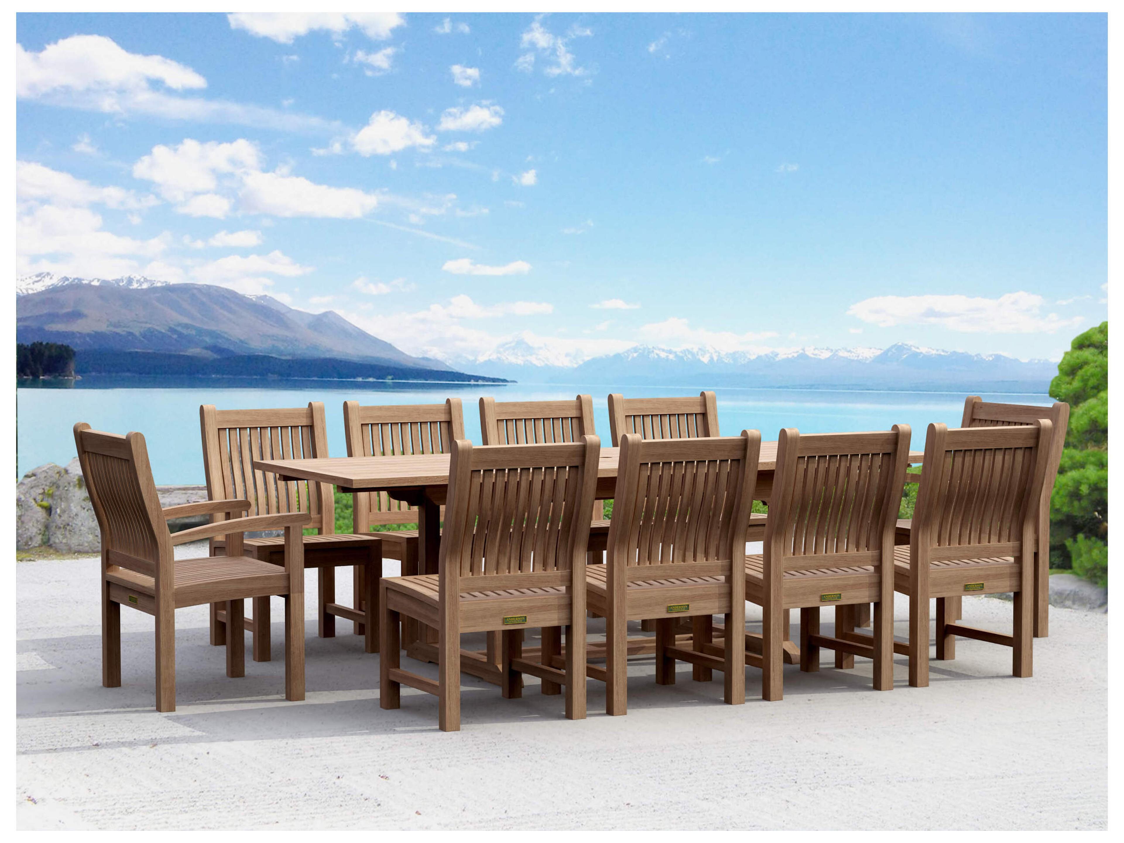 Bahama Sahara 11-Piece 8' Rectangular Outdoor Patio Dining Set