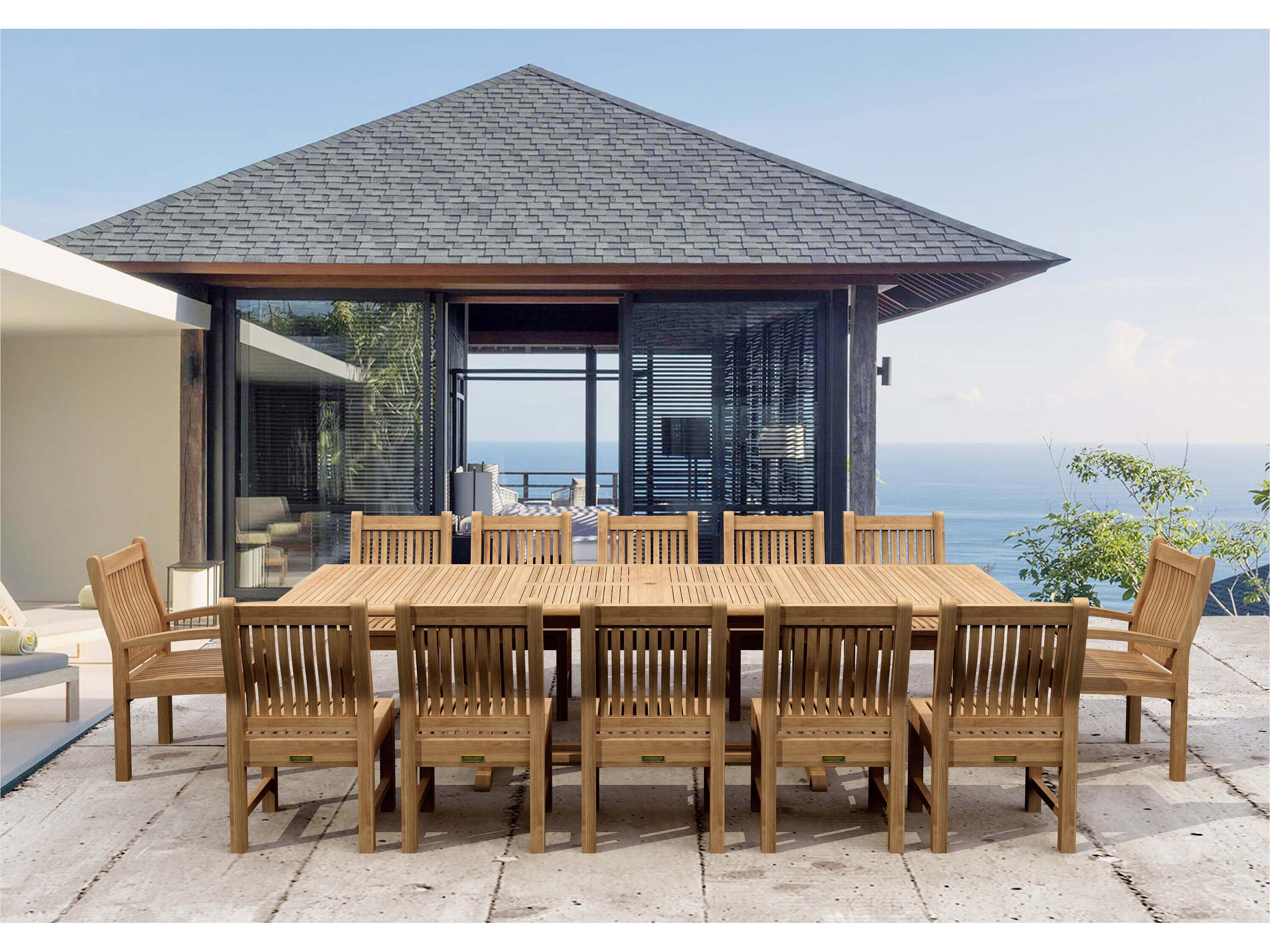 Valencia Sahara 13-Piece Rectangular Outdoor Dining Set