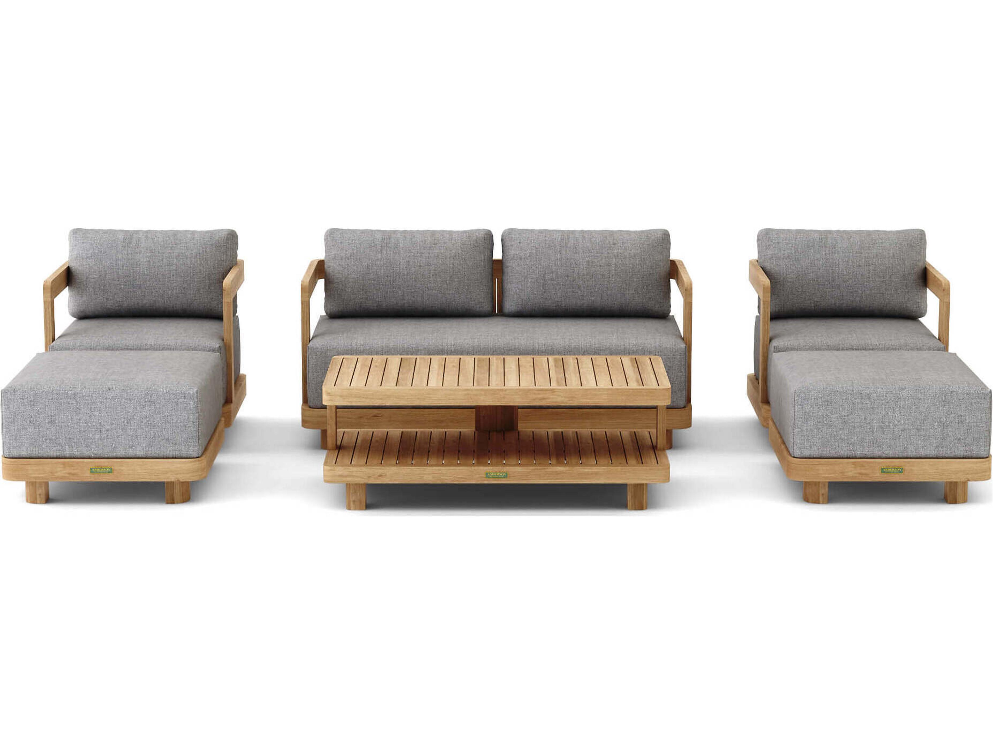 Anderson Teak Granada Deep Seating Teak Patio Lounge Set