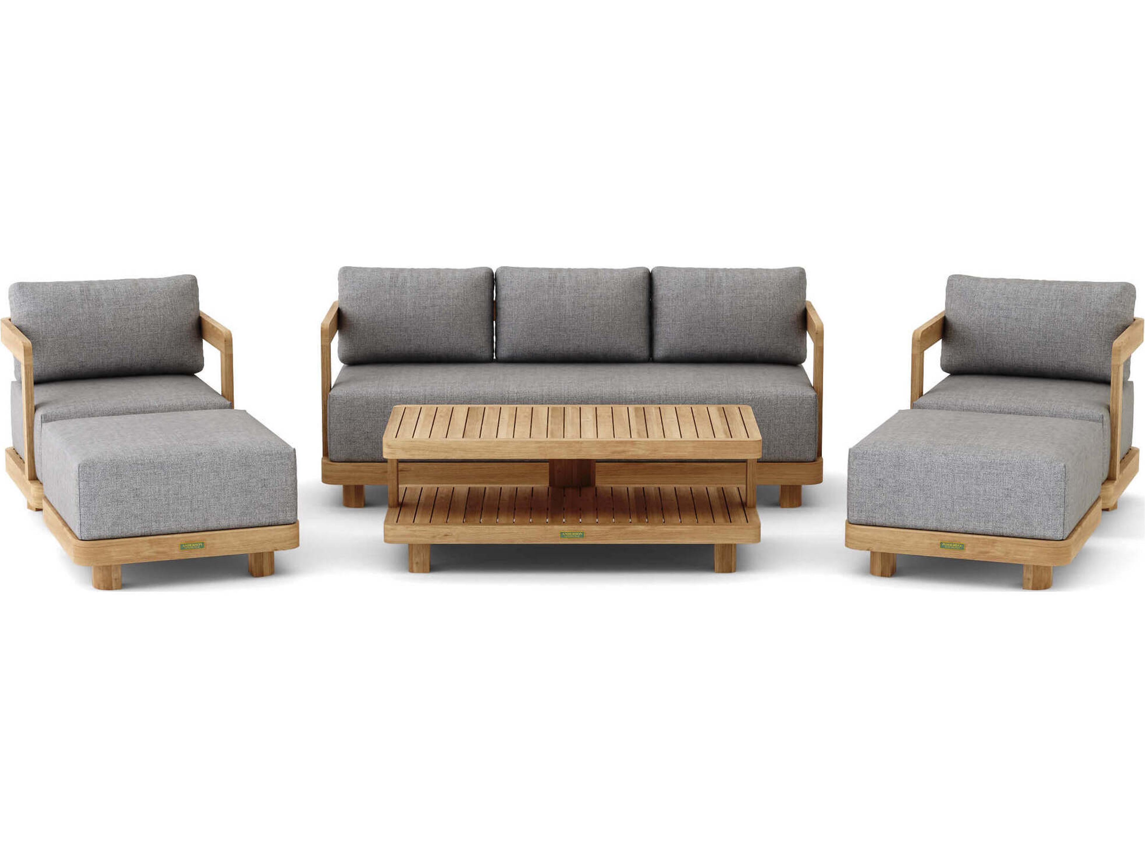 Anderson Teak Granada Deep Seating Teak Outdoor Patio Lounge Set