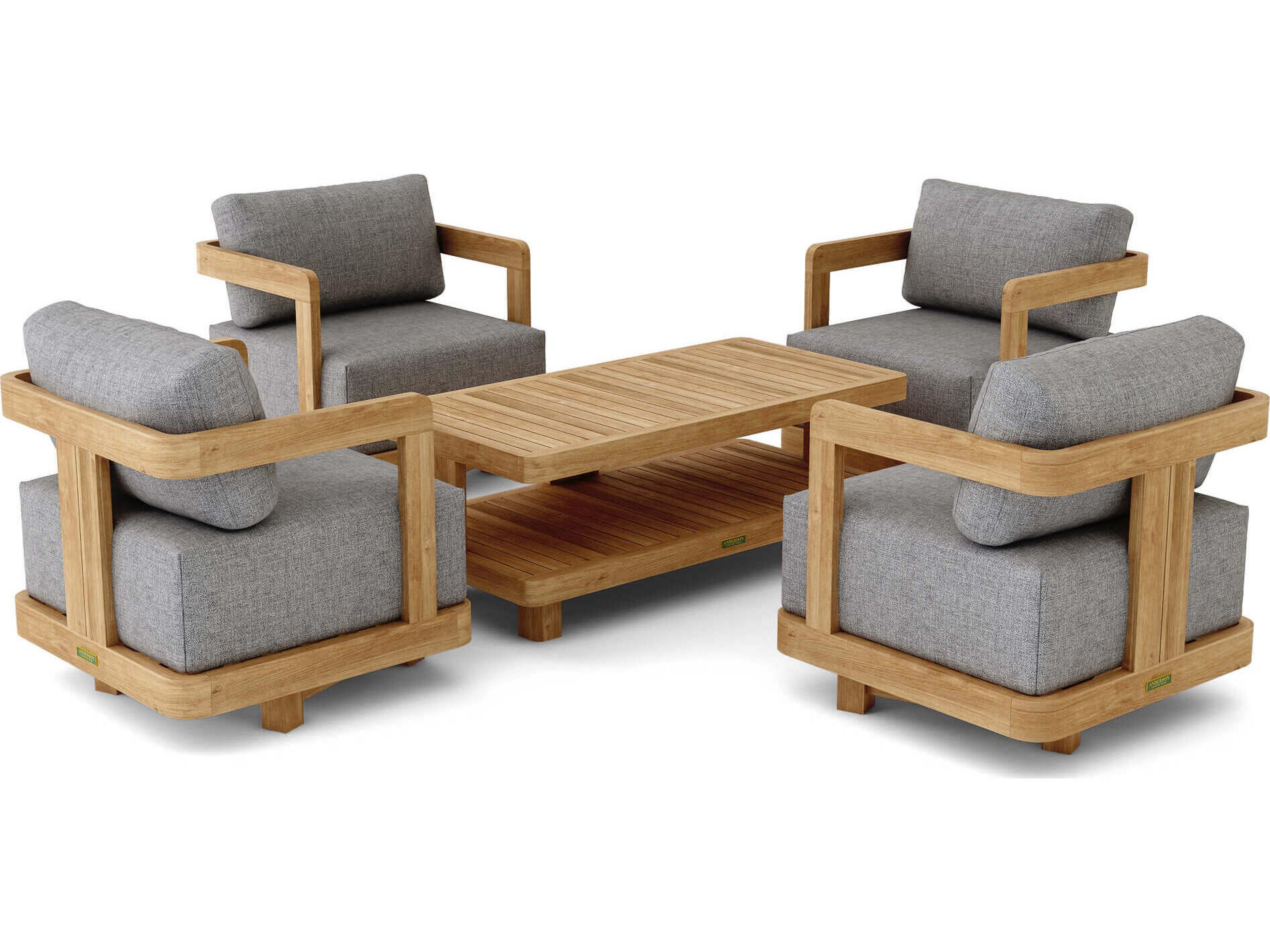 Anderson Teak Granada Deep Seating Teak Outdoor Lounge Set