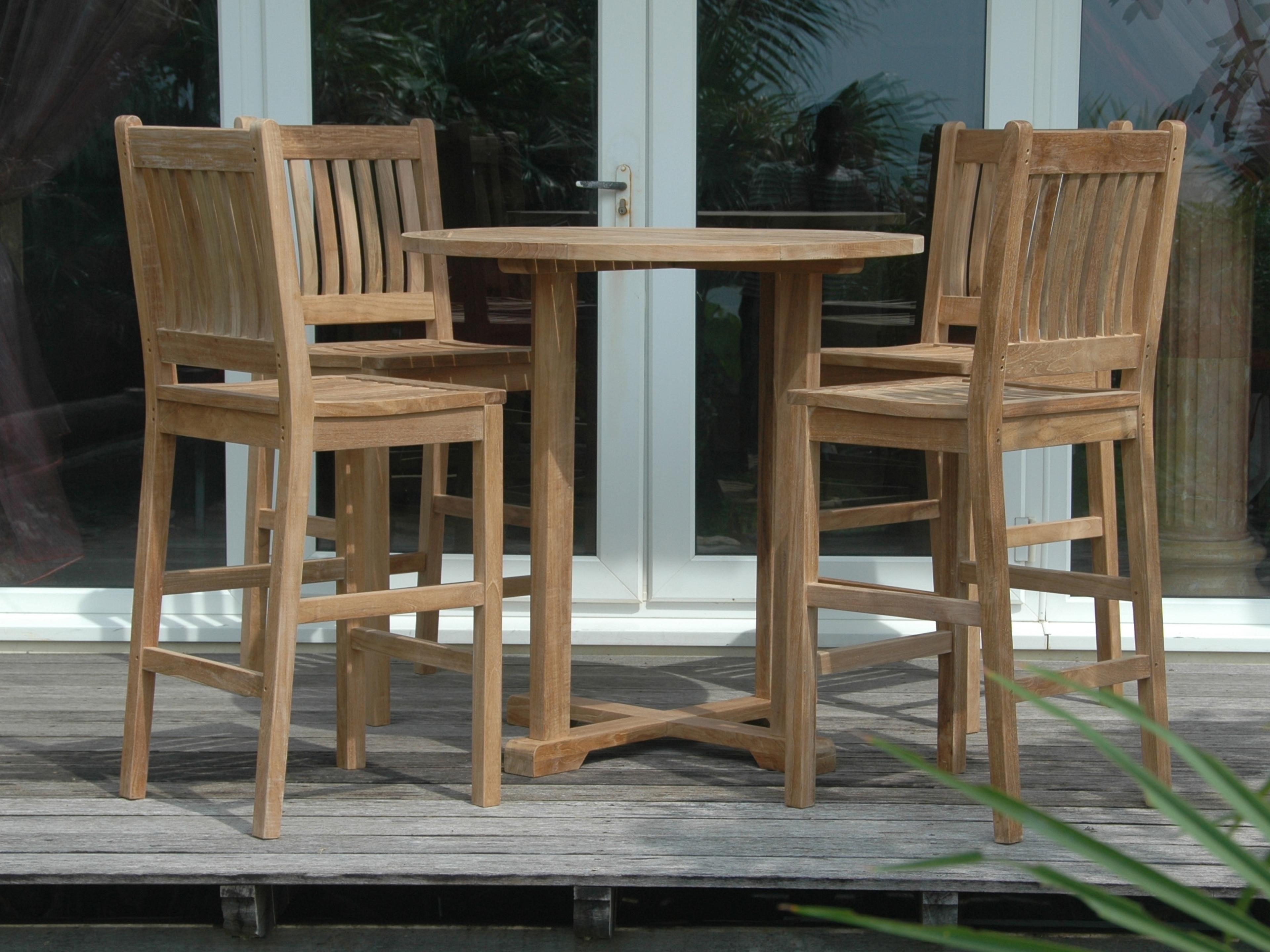 Anderson Teak Bahama Avalon 5-Piece Round Bar Set