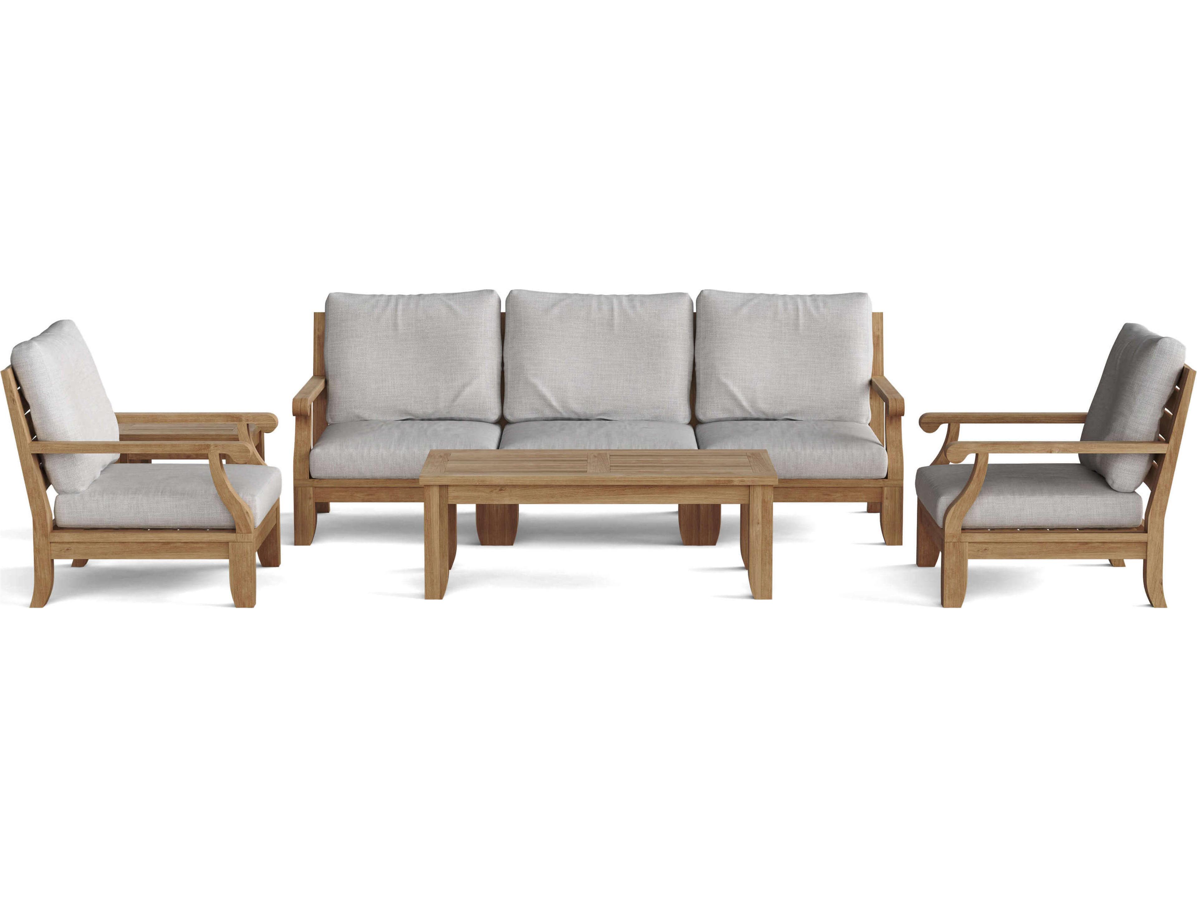 Anderson Teak Riviera Luxe 7-Piece Modular Set With Rectangular Table B