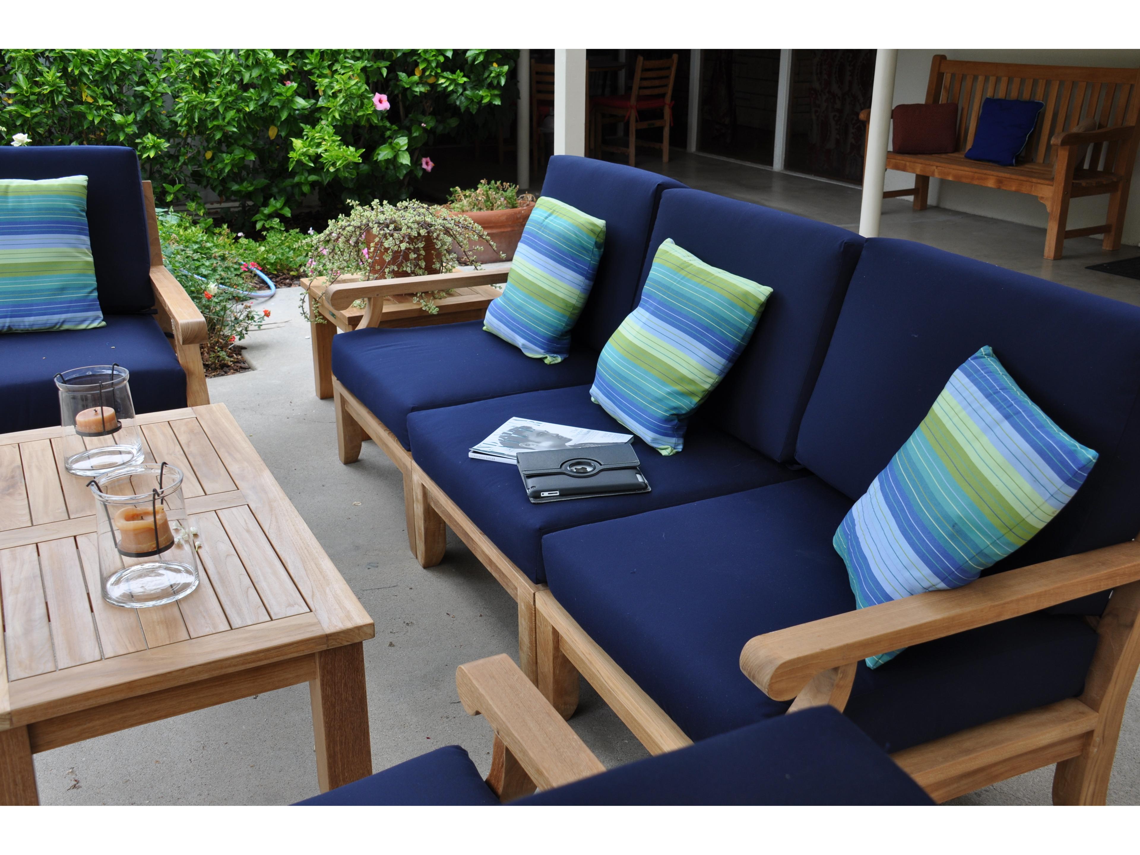 Anderson Teak Riviera Luxe 7-Piece Modular Set With Rectangular Table B