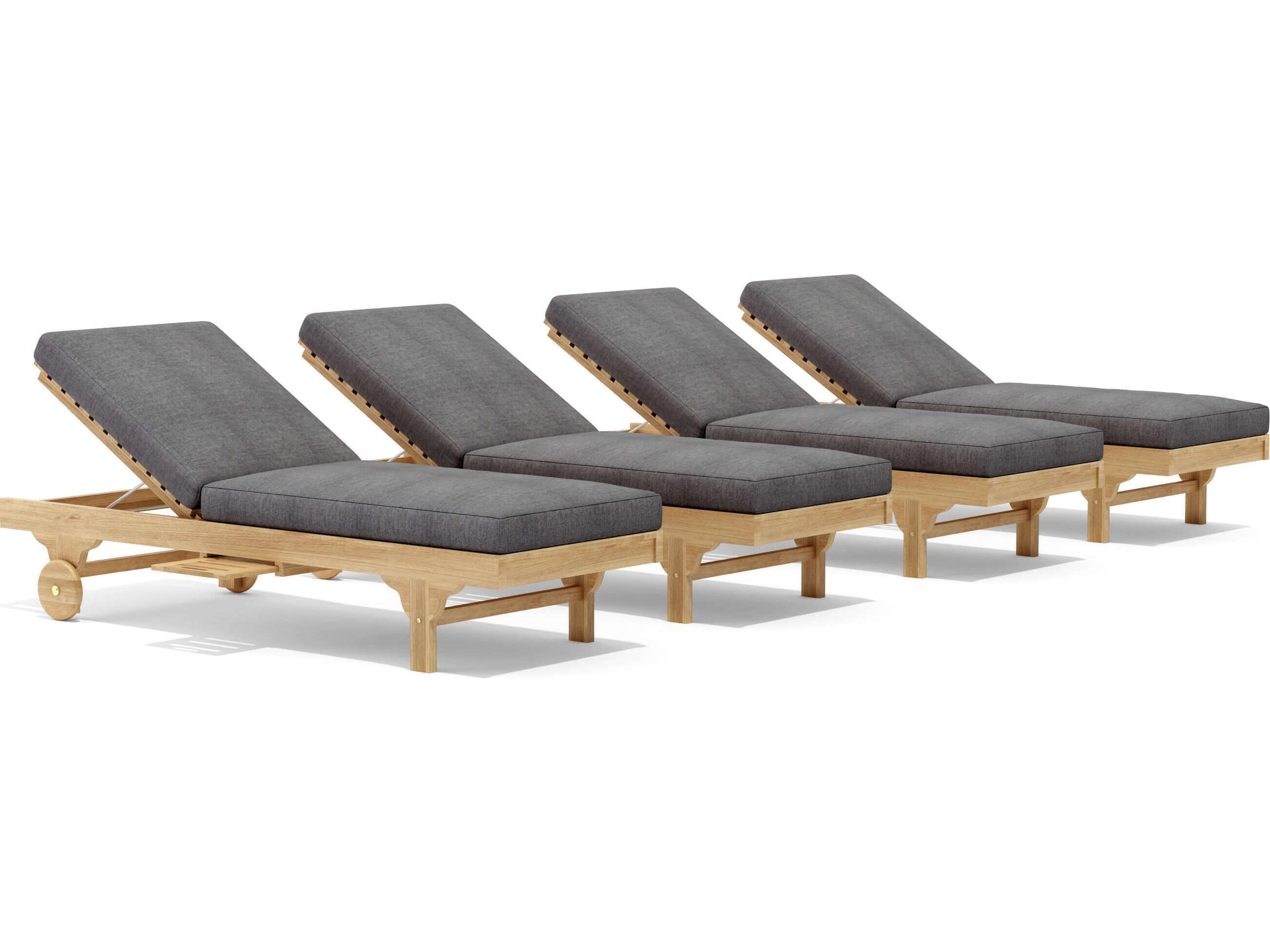 Anderson Teak Capri Natural Outdoor Patio Lounge Set