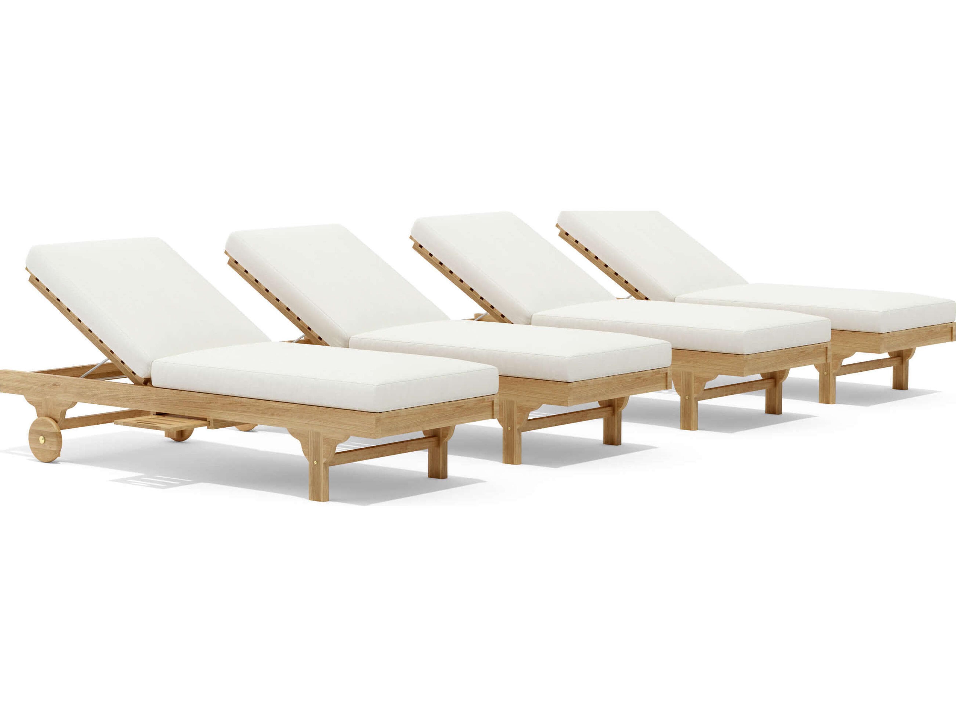 Anderson Teak Capri Natural Outdoor Patio Lounge Set