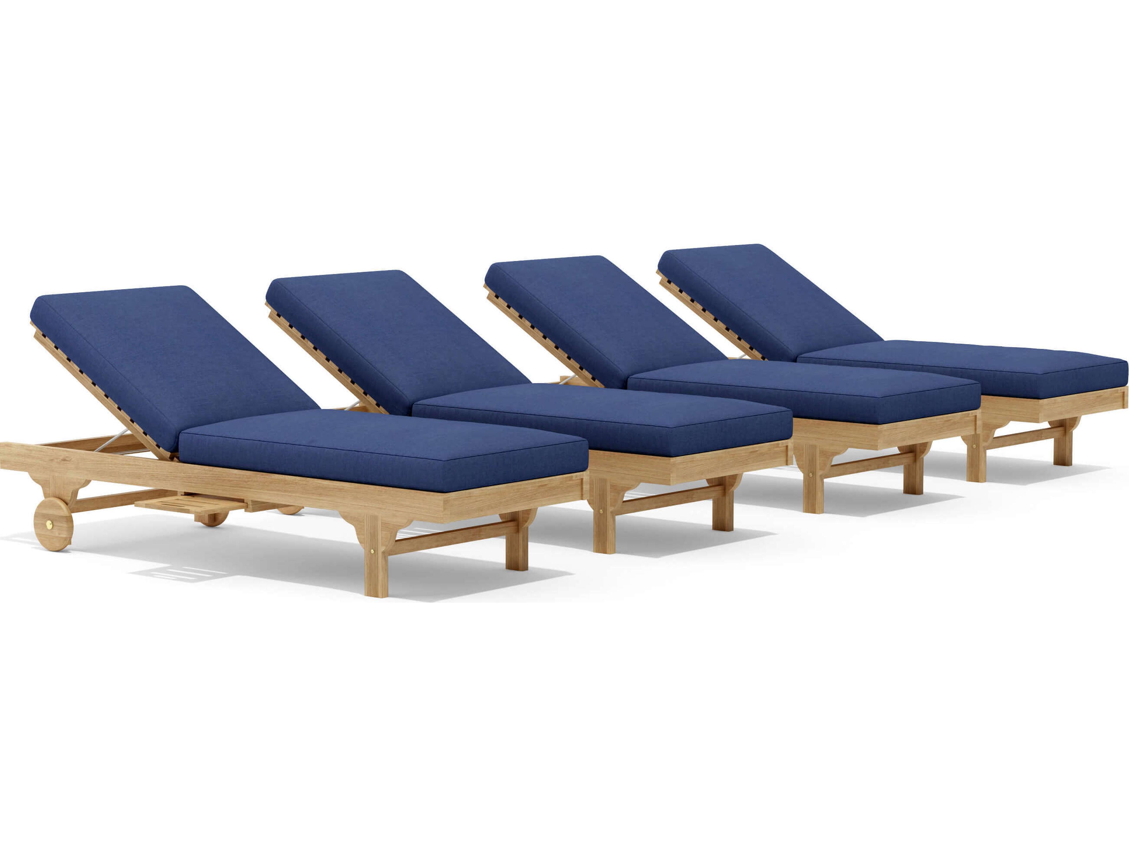 Anderson Teak Capri Natural Outdoor Patio Lounge Set