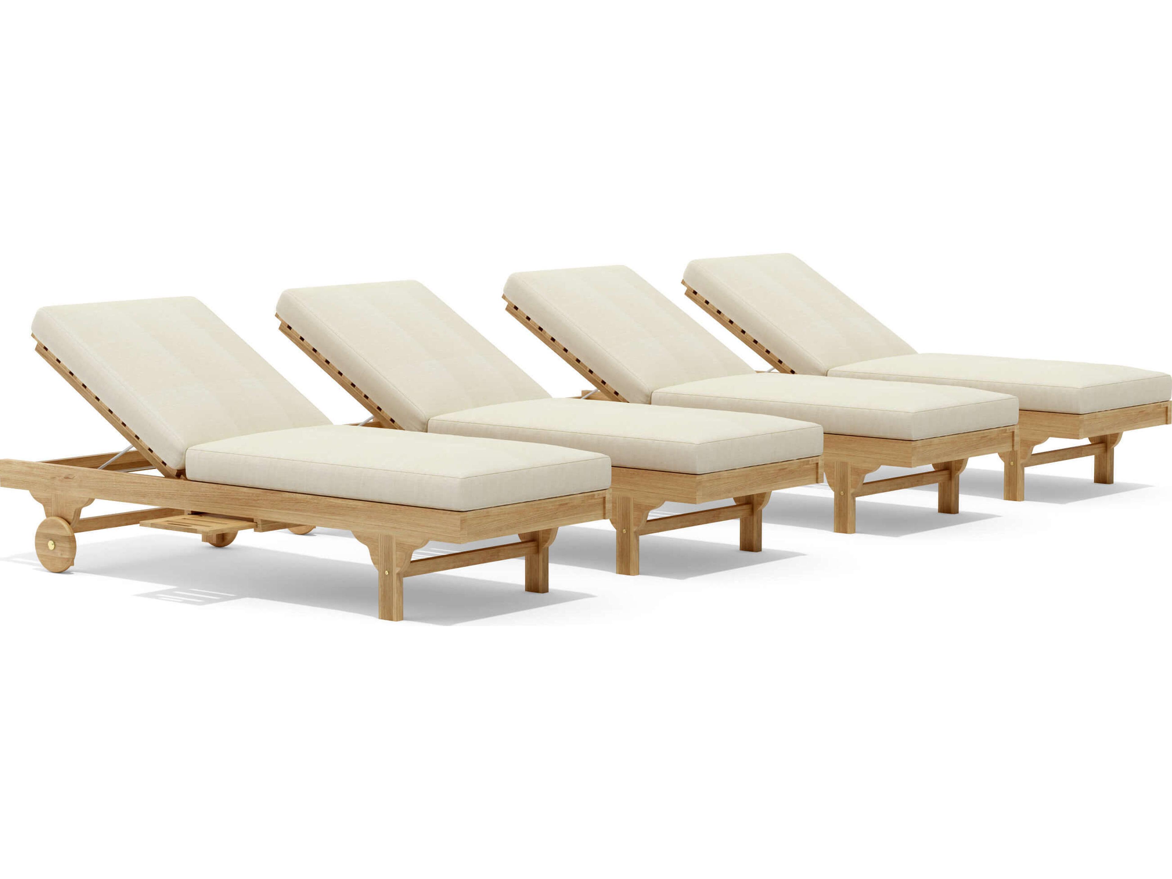 Anderson Teak Capri Natural Outdoor Patio Lounge Set
