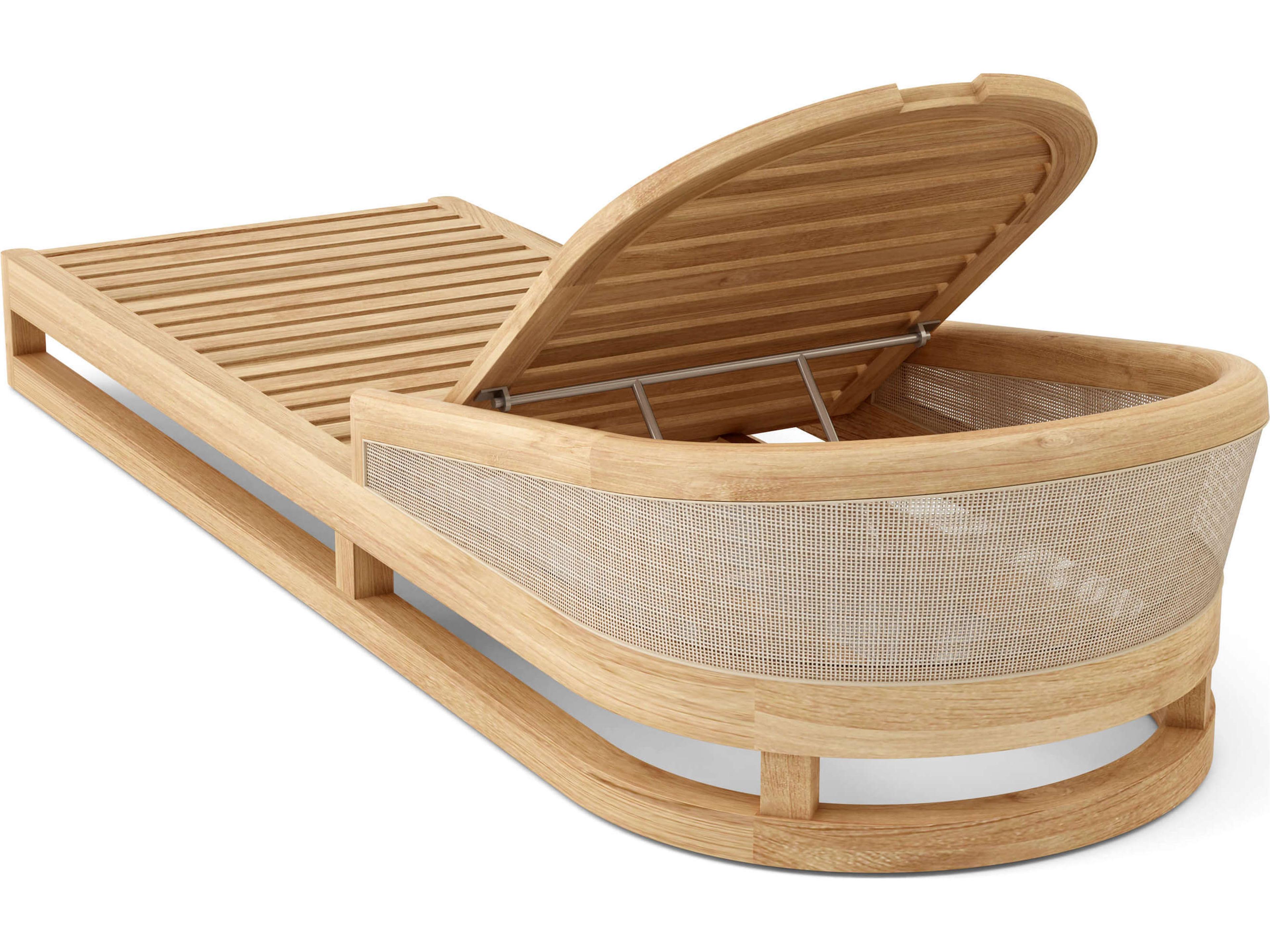 Anderson Teak Catania Natural Outdoor Chaise Lounge