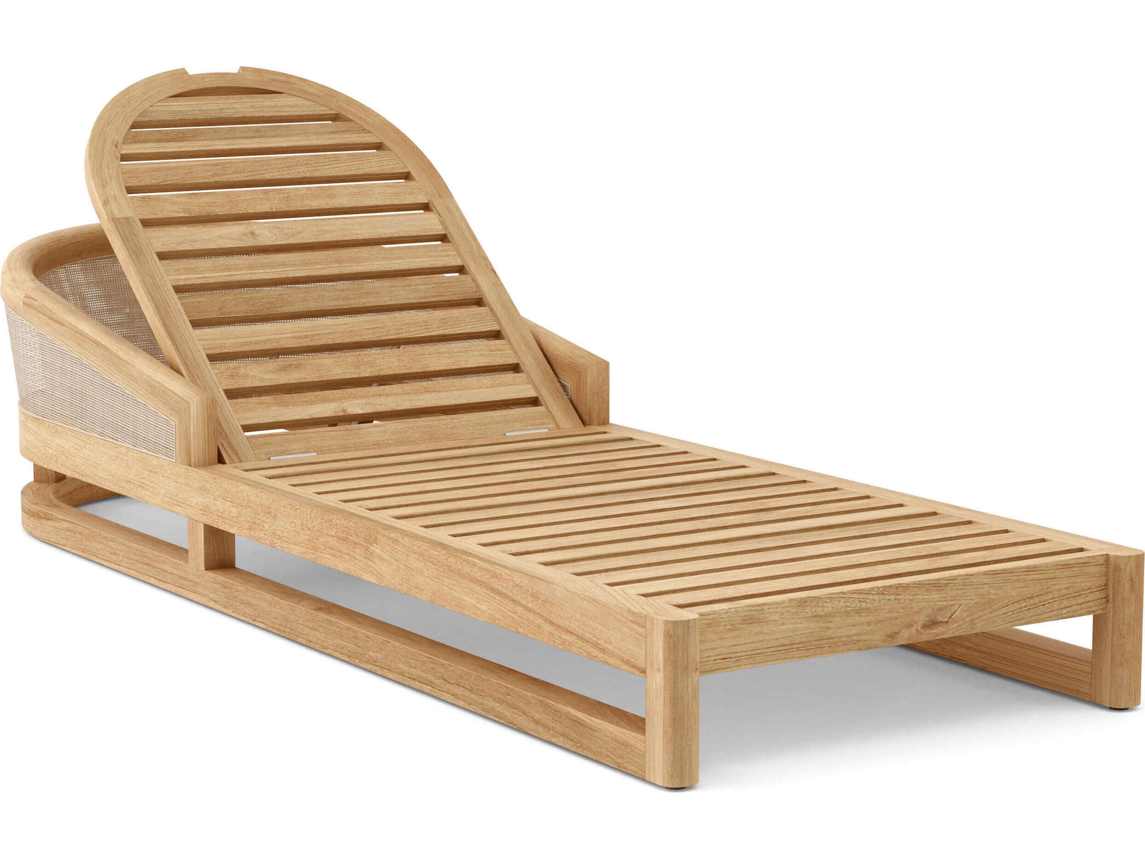 Anderson Teak Catania Natural Outdoor Chaise Lounge