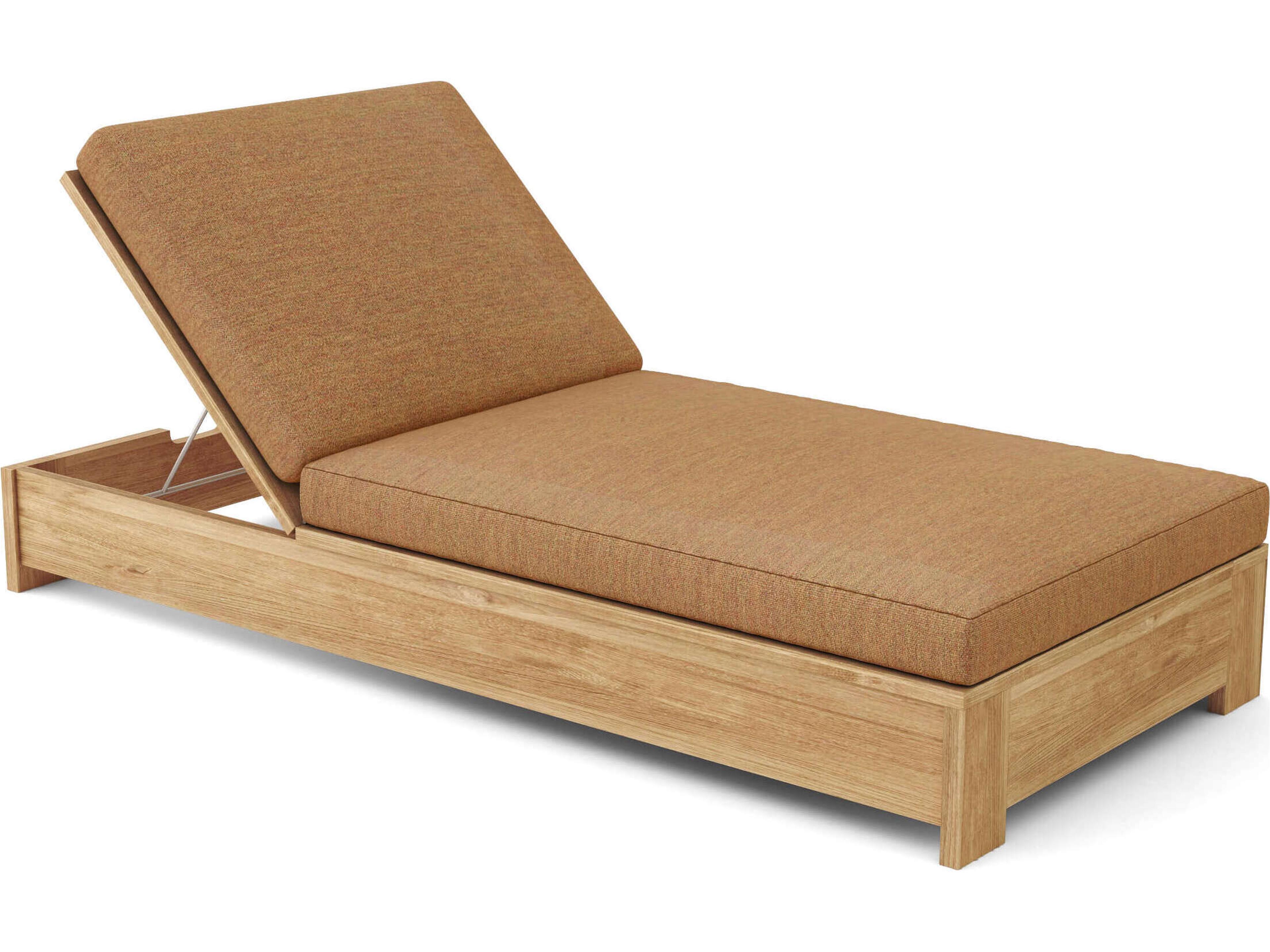 Anderson Teak Madera Deep Seating Teak Sun Outdoor Patio Chaise Lounge