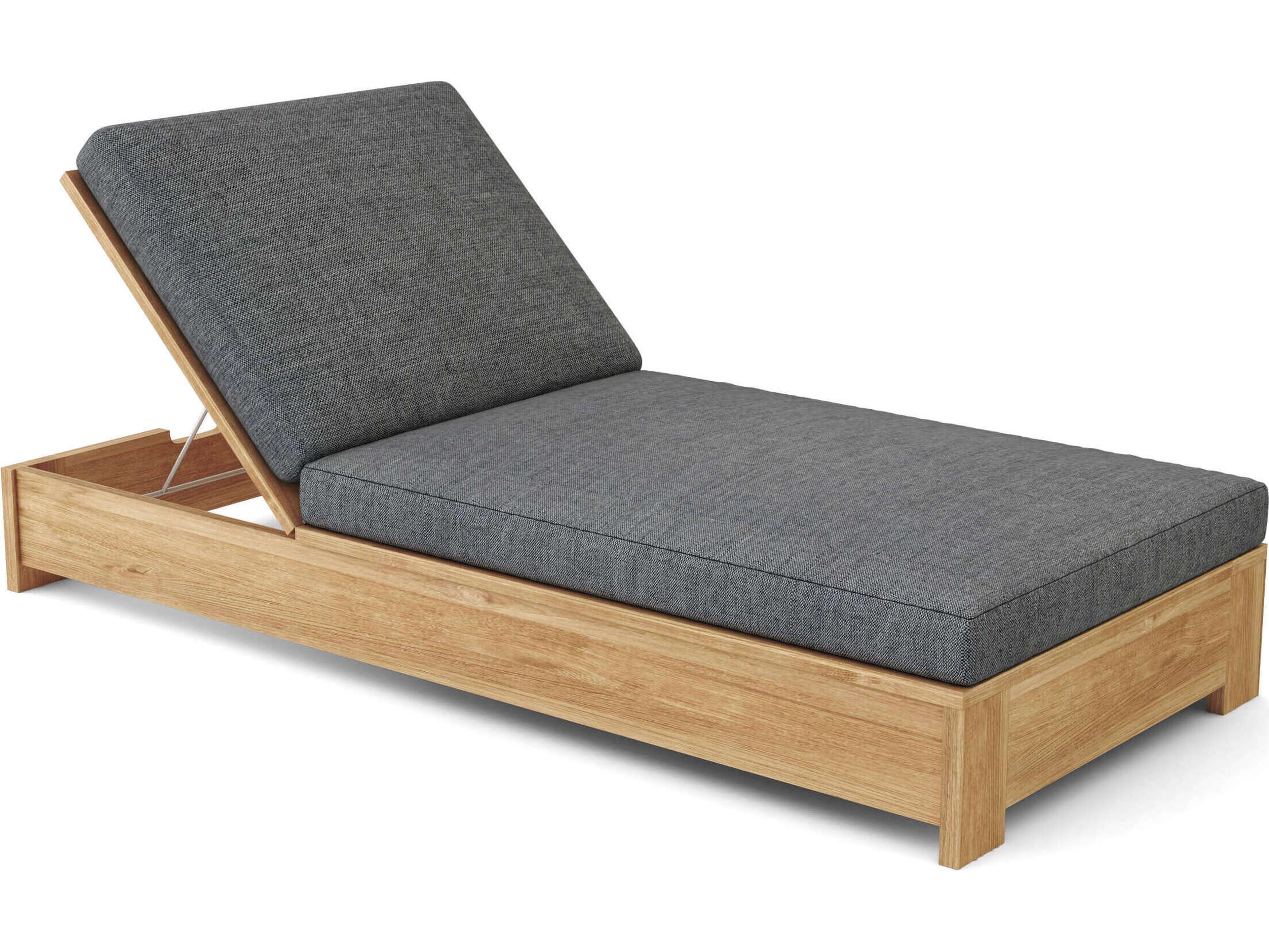 Anderson Teak Madera Deep Seating Teak Sun Outdoor Patio Chaise Lounge