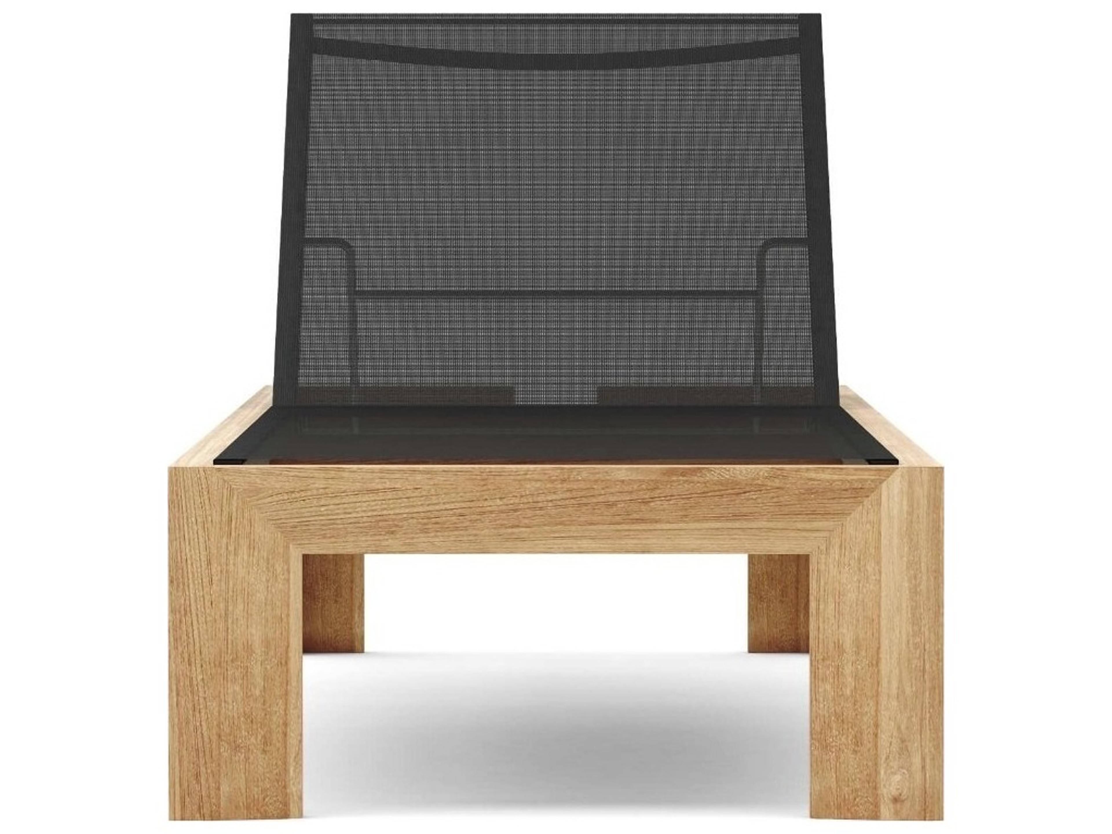 Anderson Teak Smyrna Natural Sling Outdoor Chaise Lounge