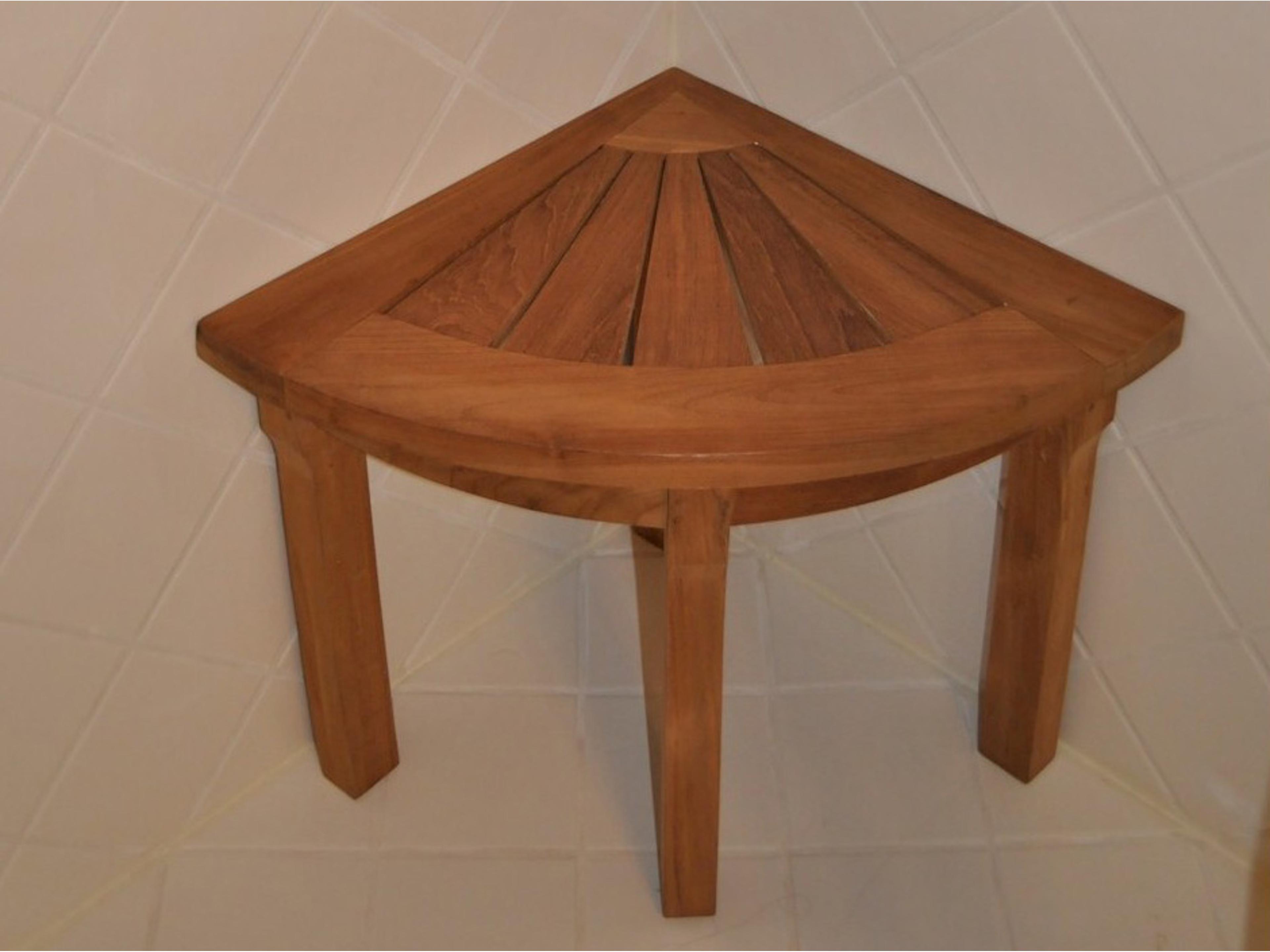 Anderson Teak Shower Stool Corner