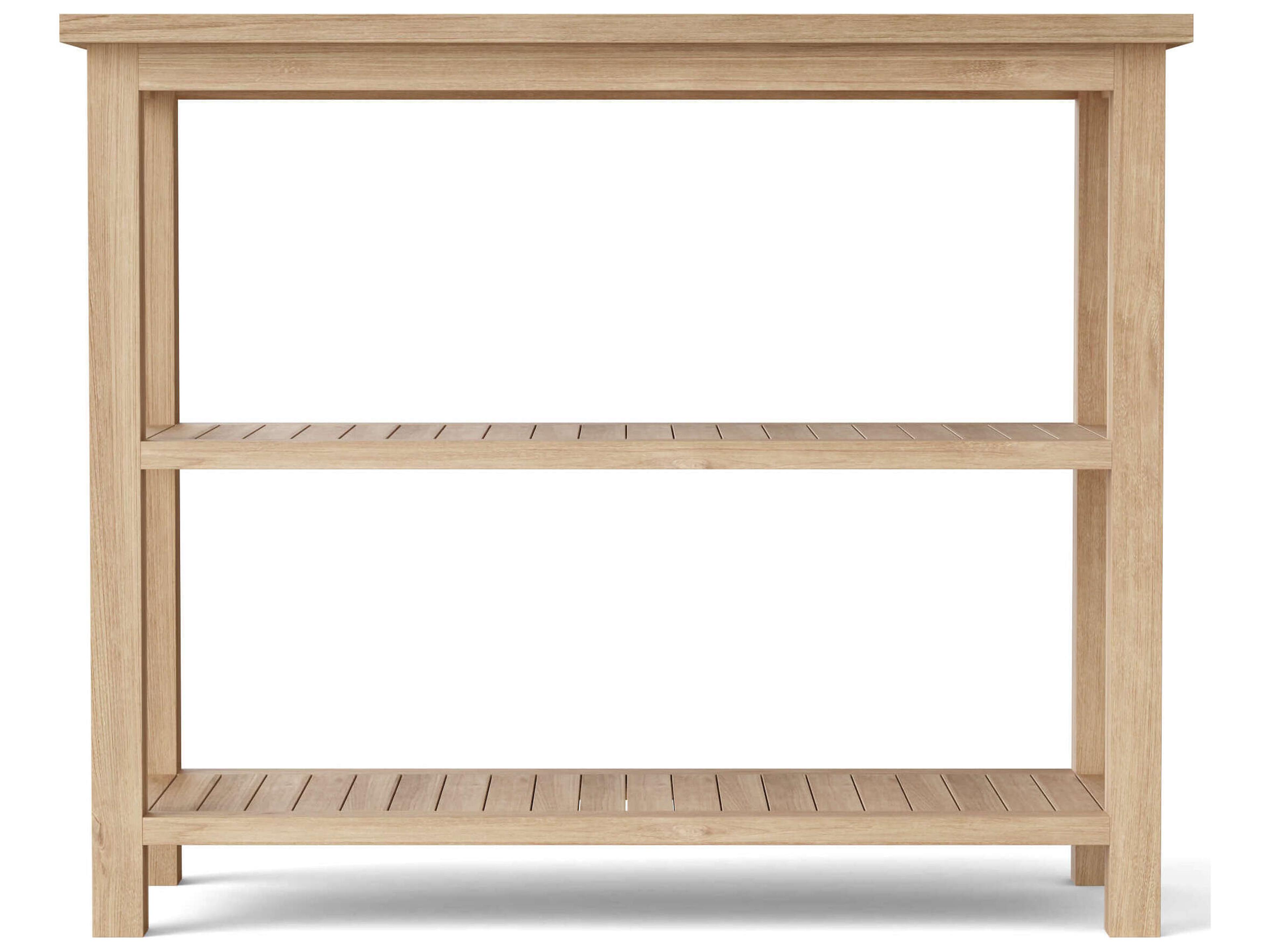 Anderson Teak Towel Console with 2 Shelves Table