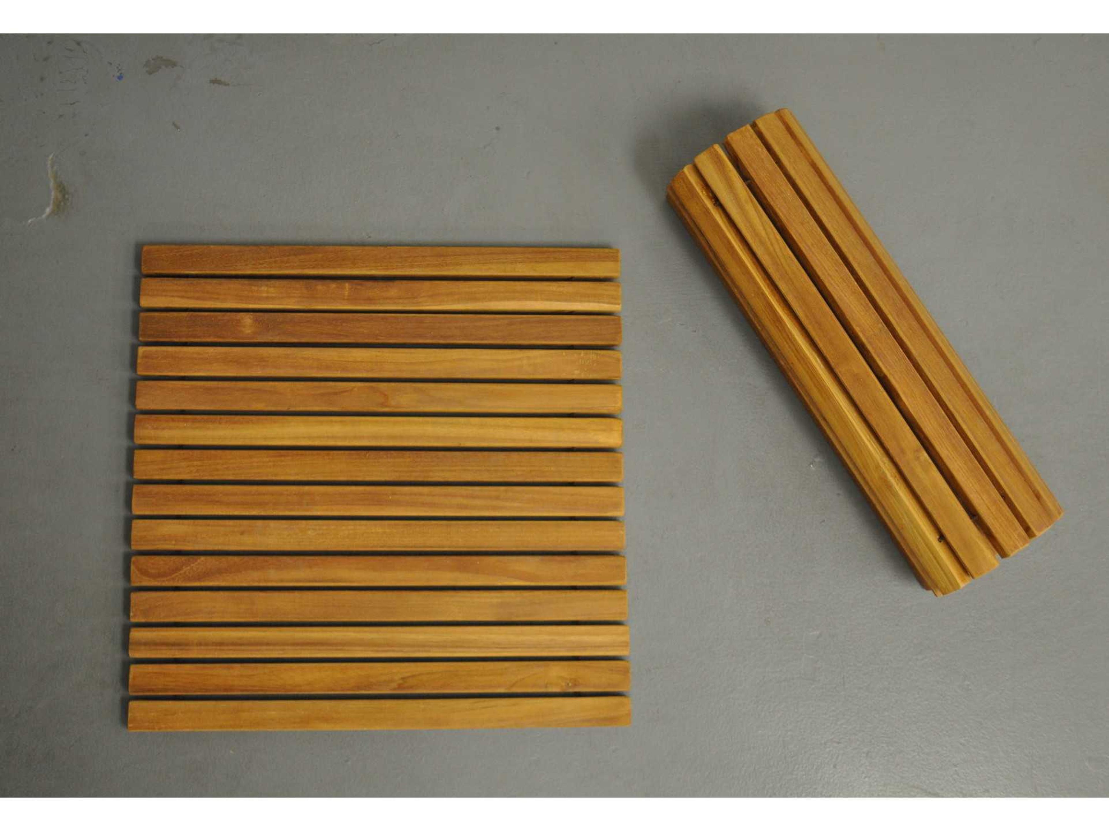 Anderson Teak Shower Mat Roll It And Go!