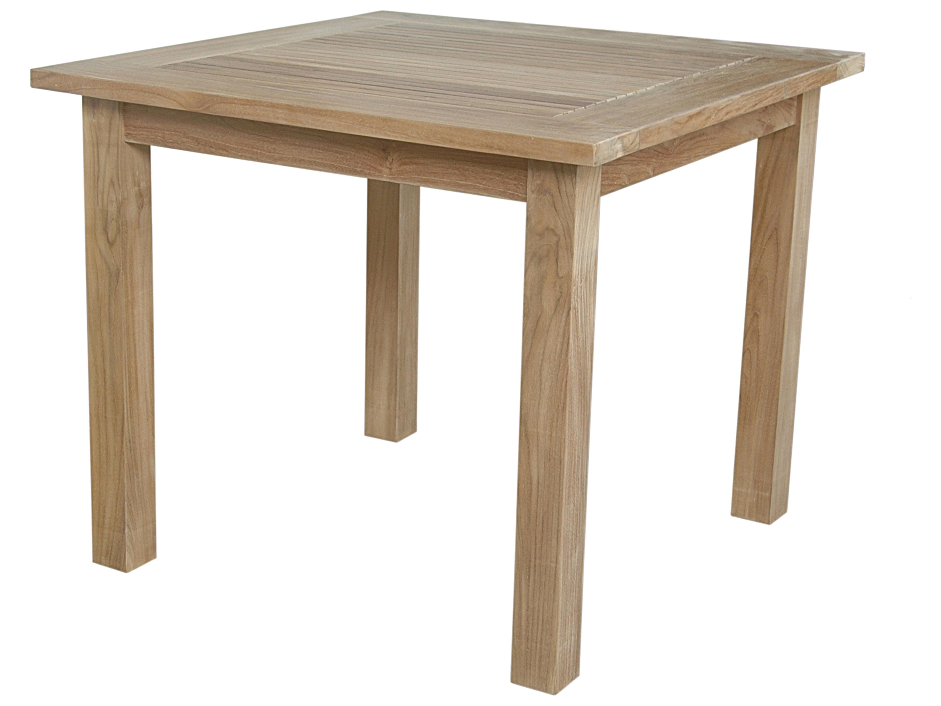 Anderson Teak Bahama Square Table Small Slats