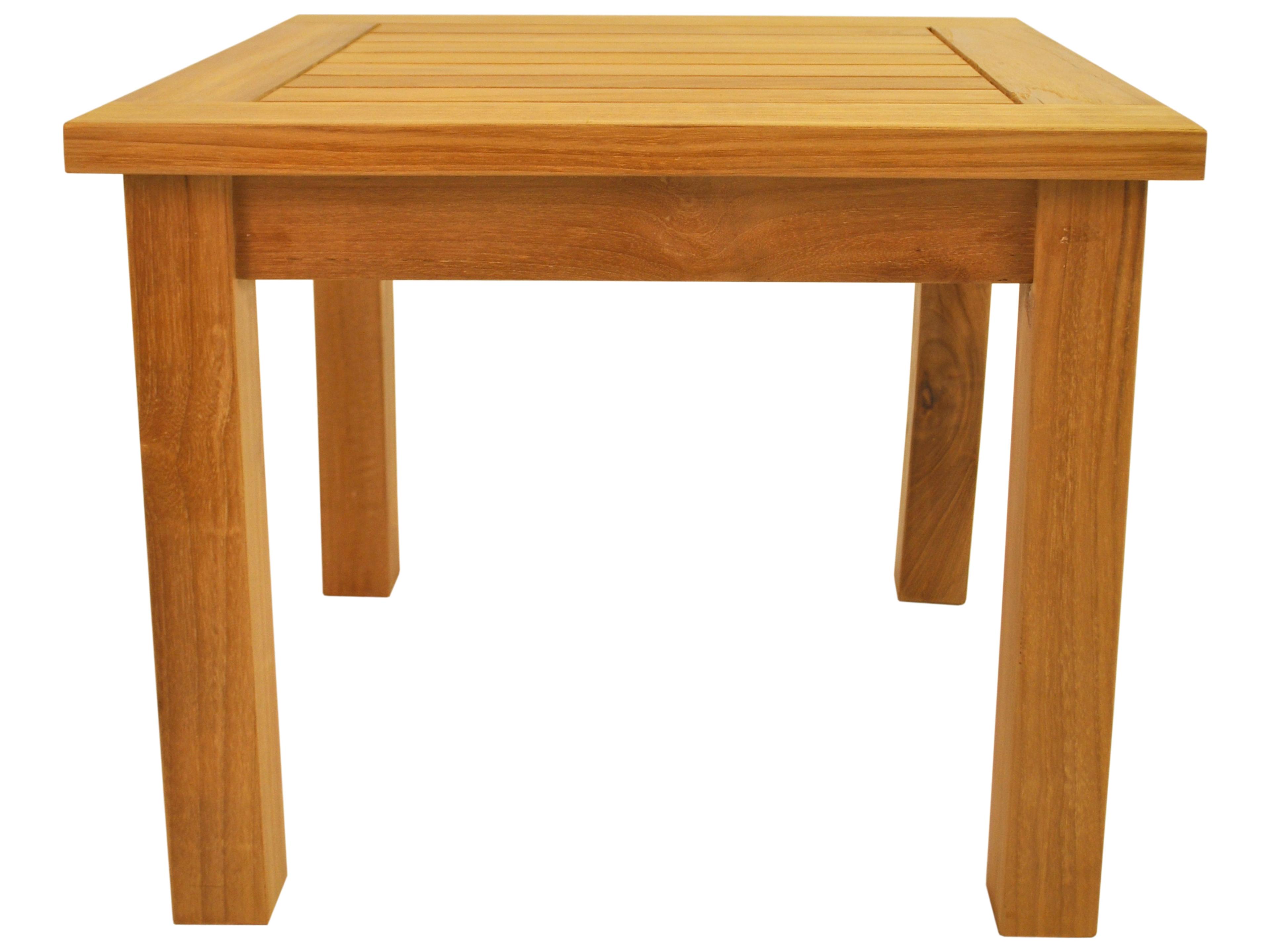 Anderson Teak Bahama Square Table Small Slats