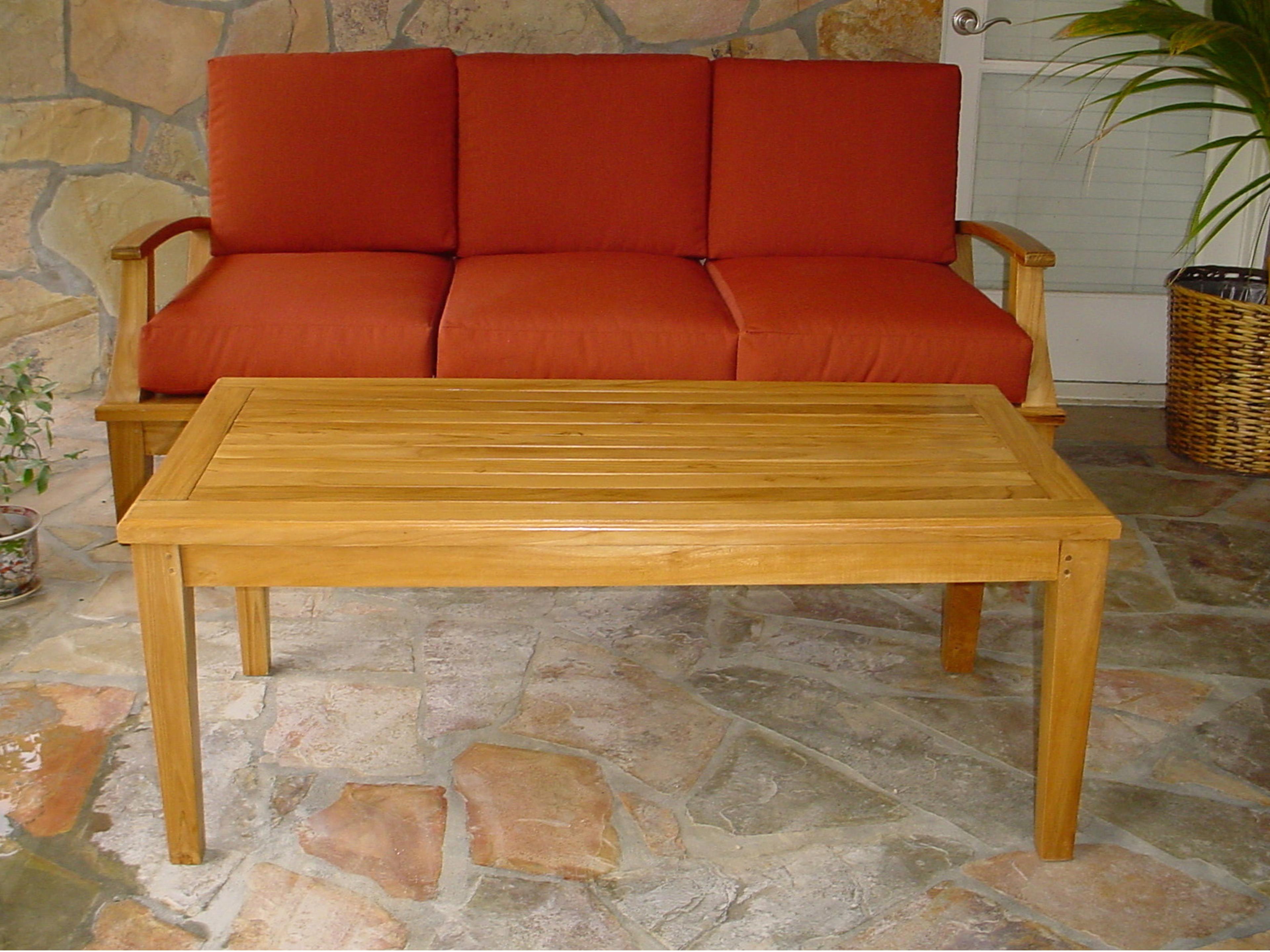 Anderson Teak Brianna Rectangular Outdoor Patio Coffee Table