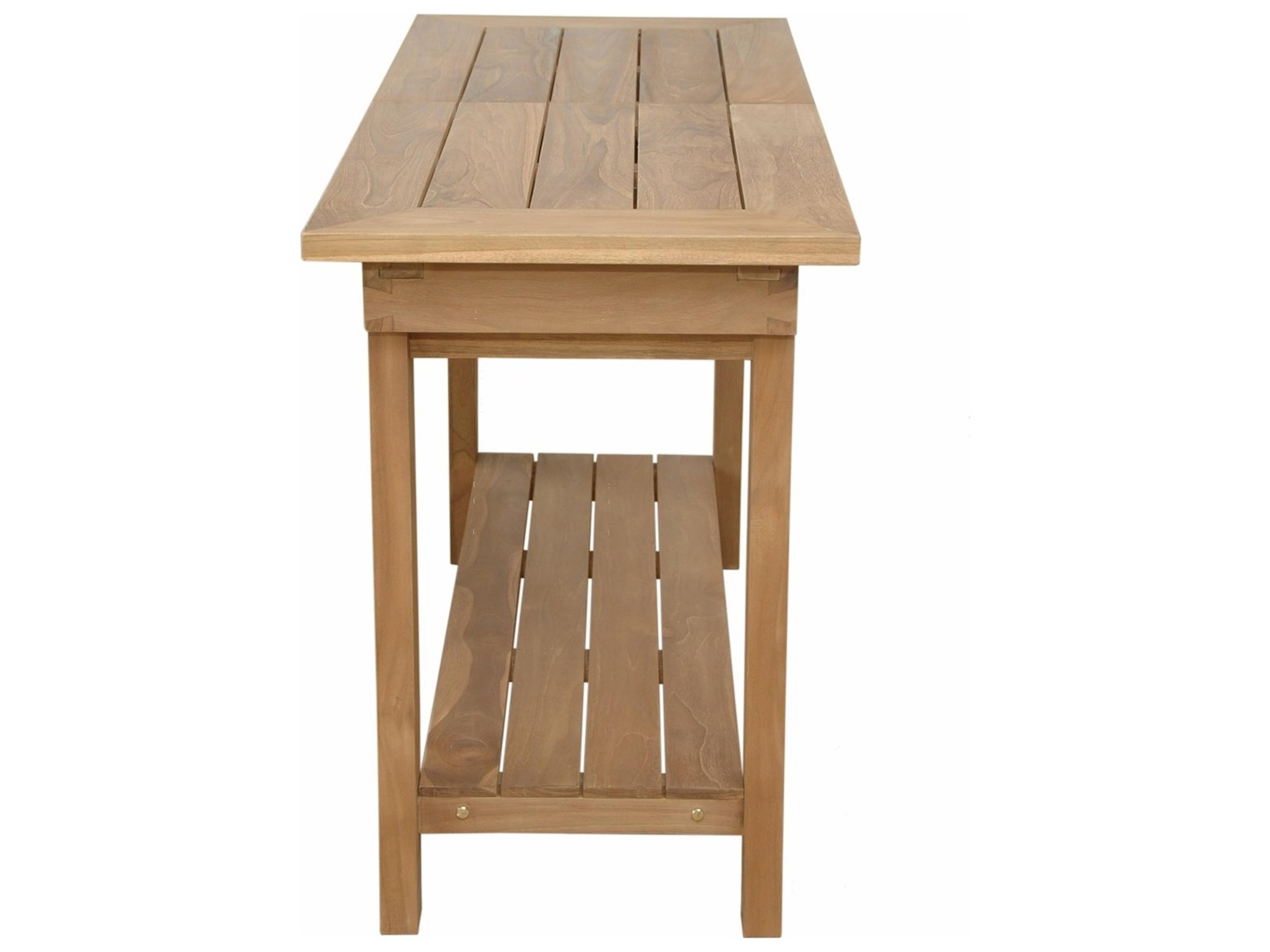 Anderson Teak Nautilus Patio Console Table with Ss Container