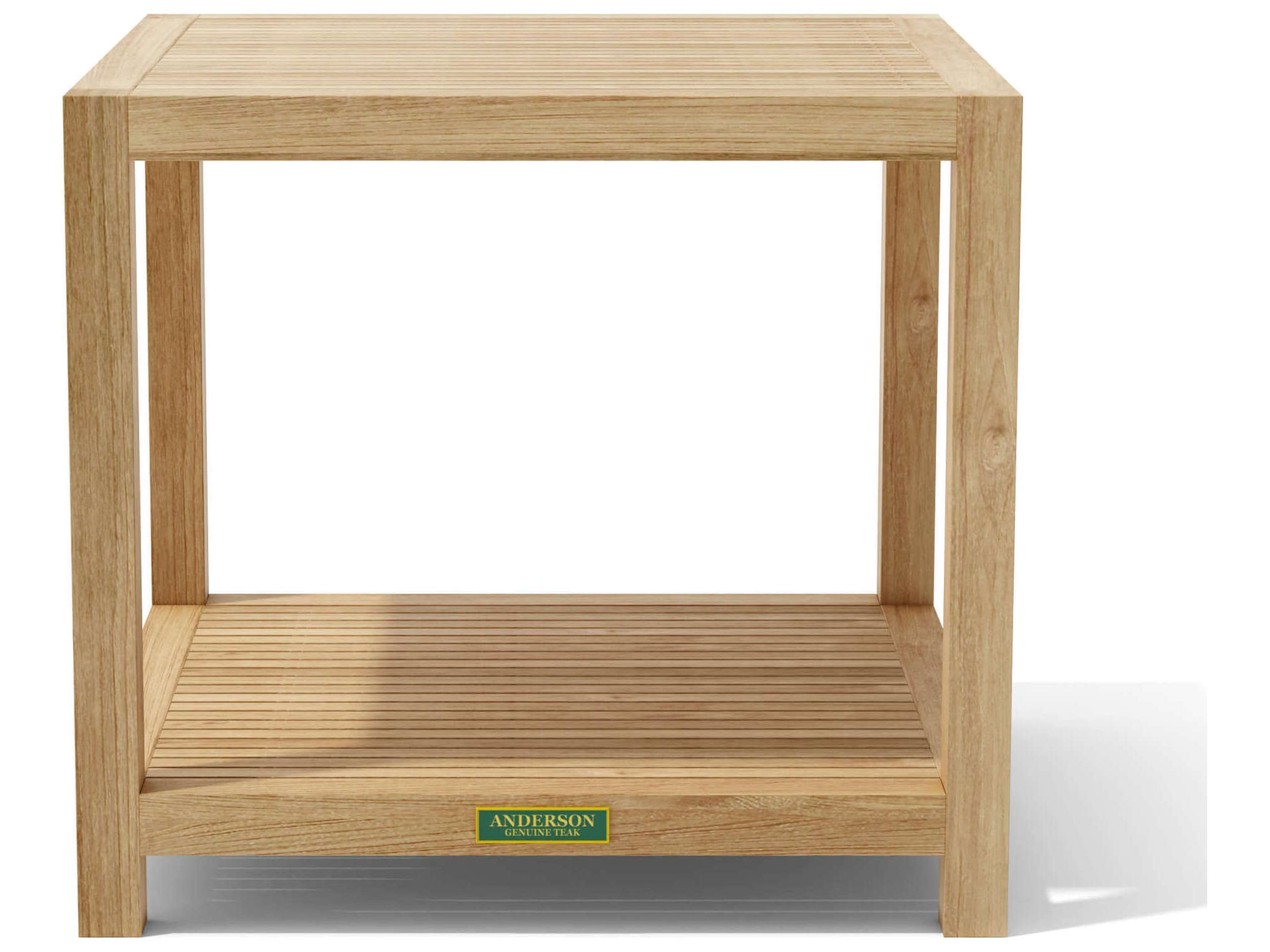 Anderson Teak Glenmore Patio Side Table with 1-Tier