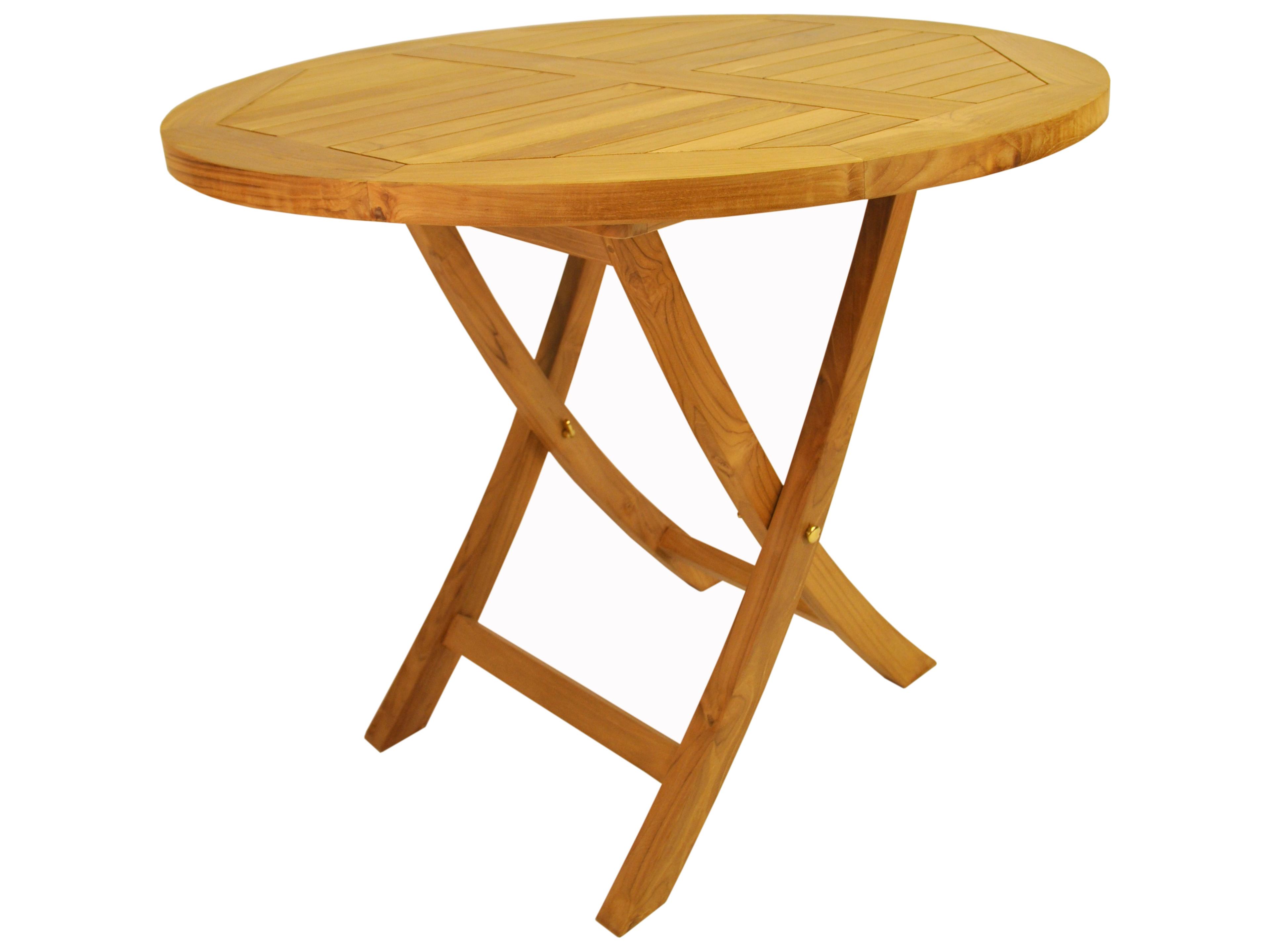 Anderson Teak Bahama Round Bistro Folding Table