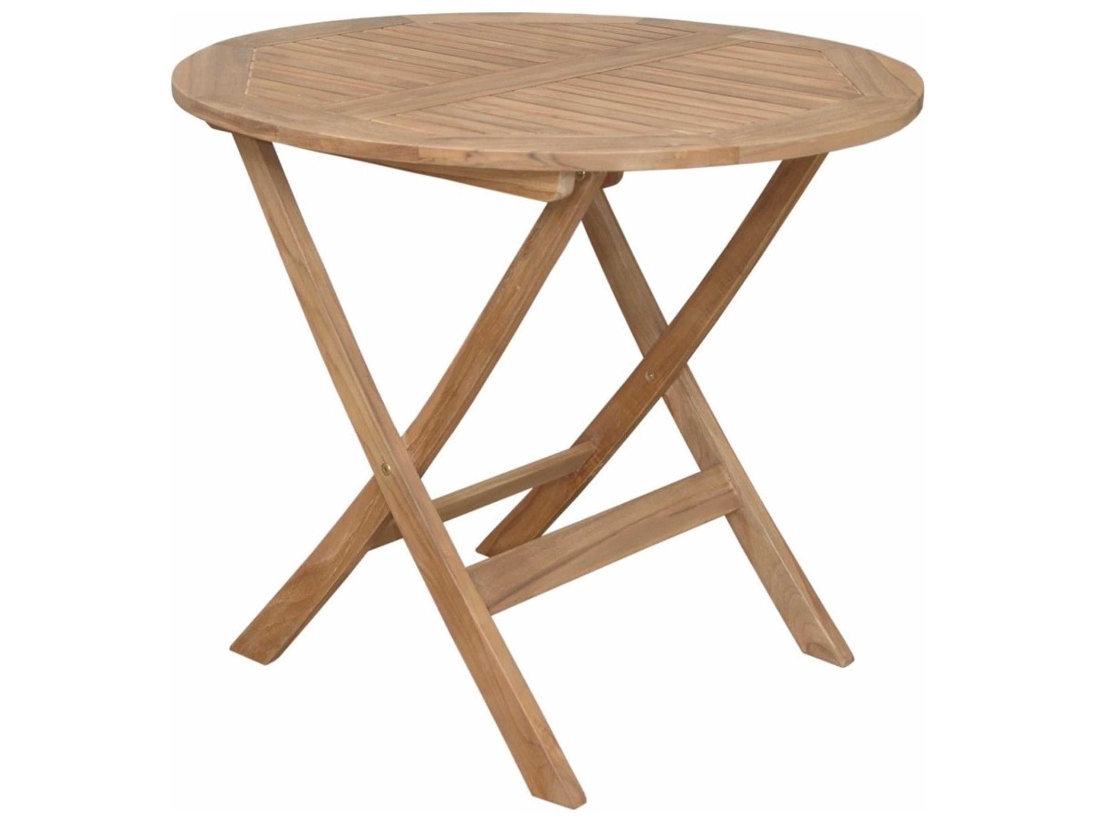 Anderson Teak Chester Round Folding Picnic Table