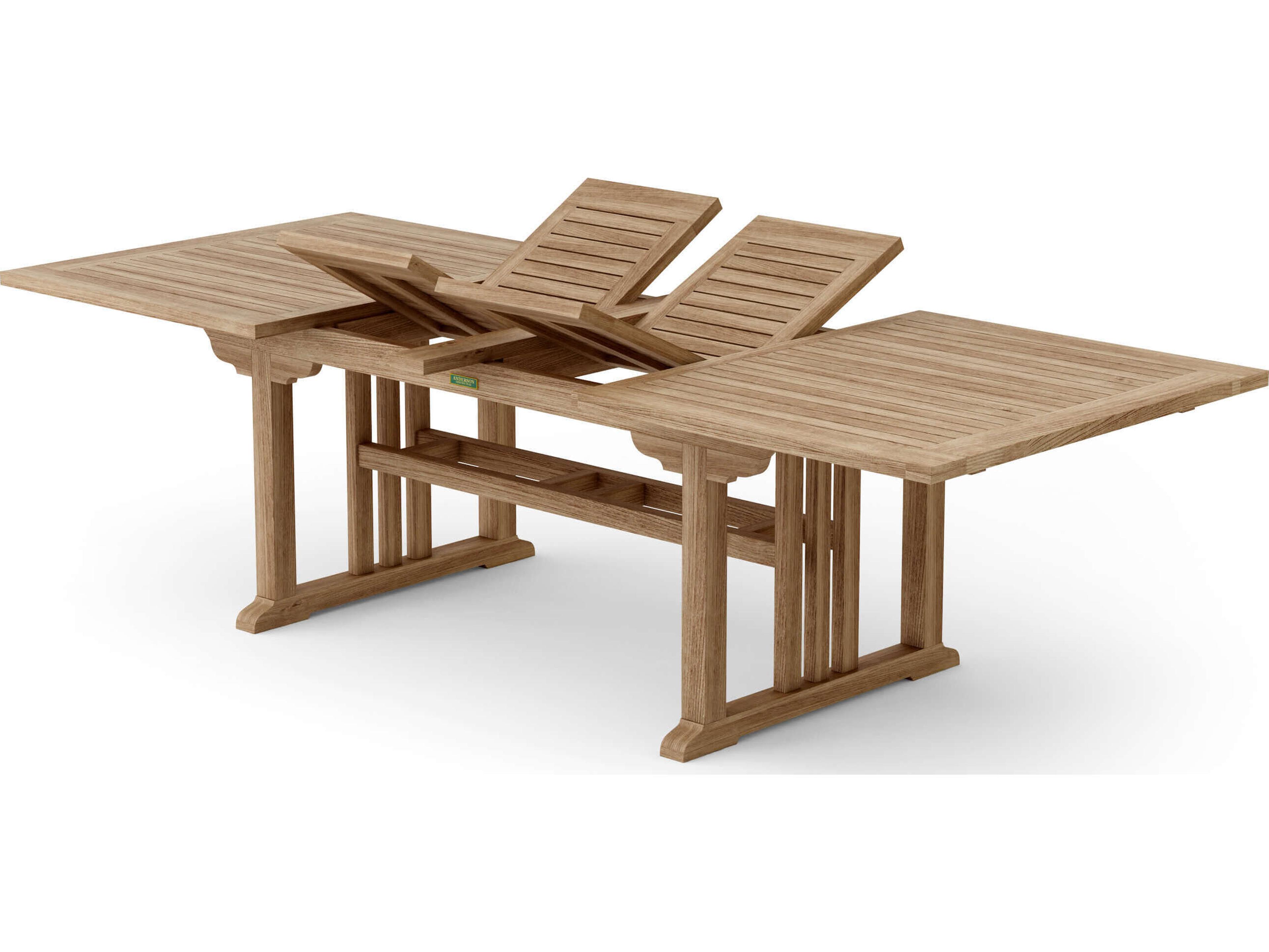 Anderson Teak Sahara Rectangular Double Extendable Table