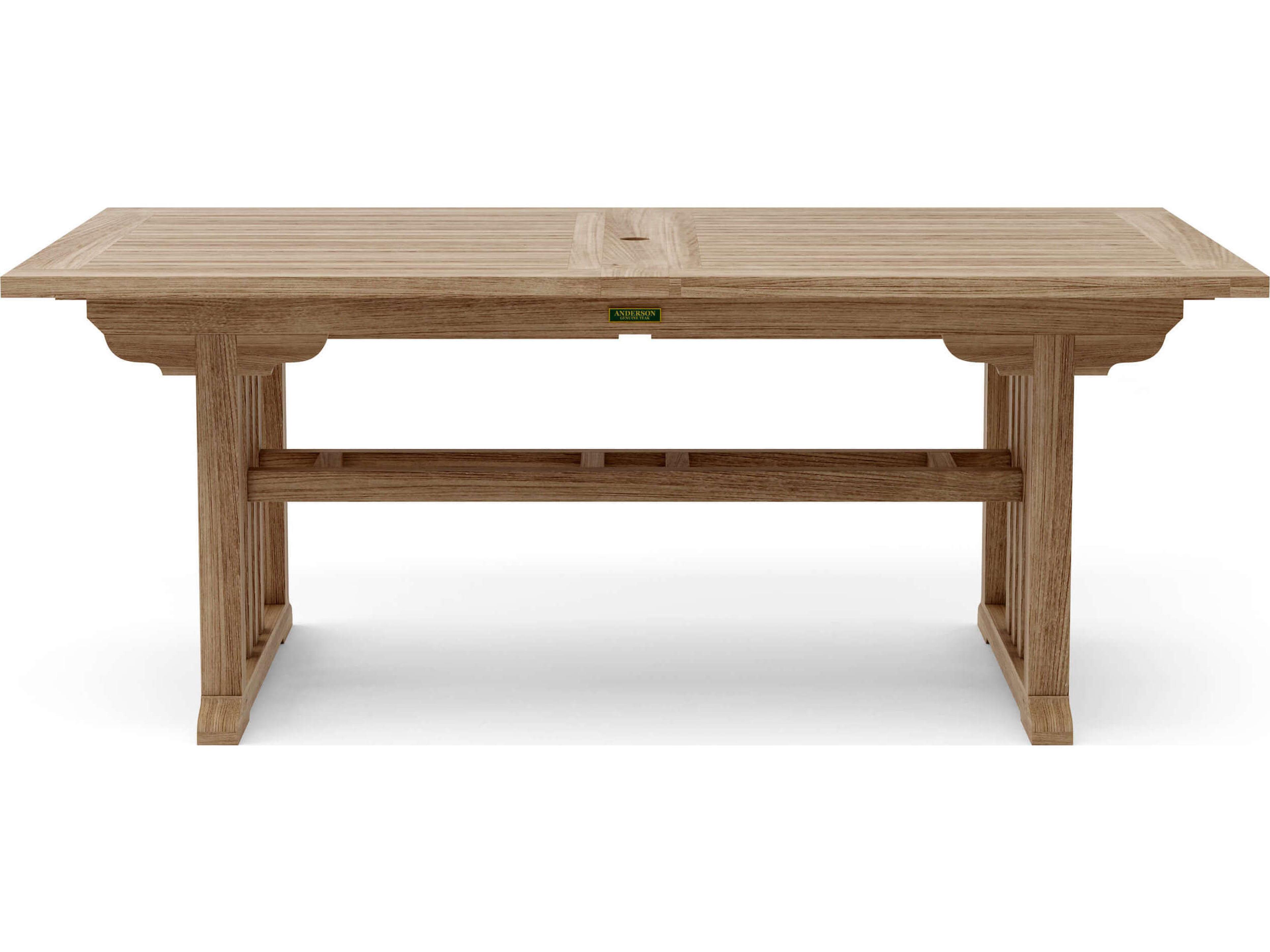 Anderson Teak Sahara Rectangular Double Extendable Table
