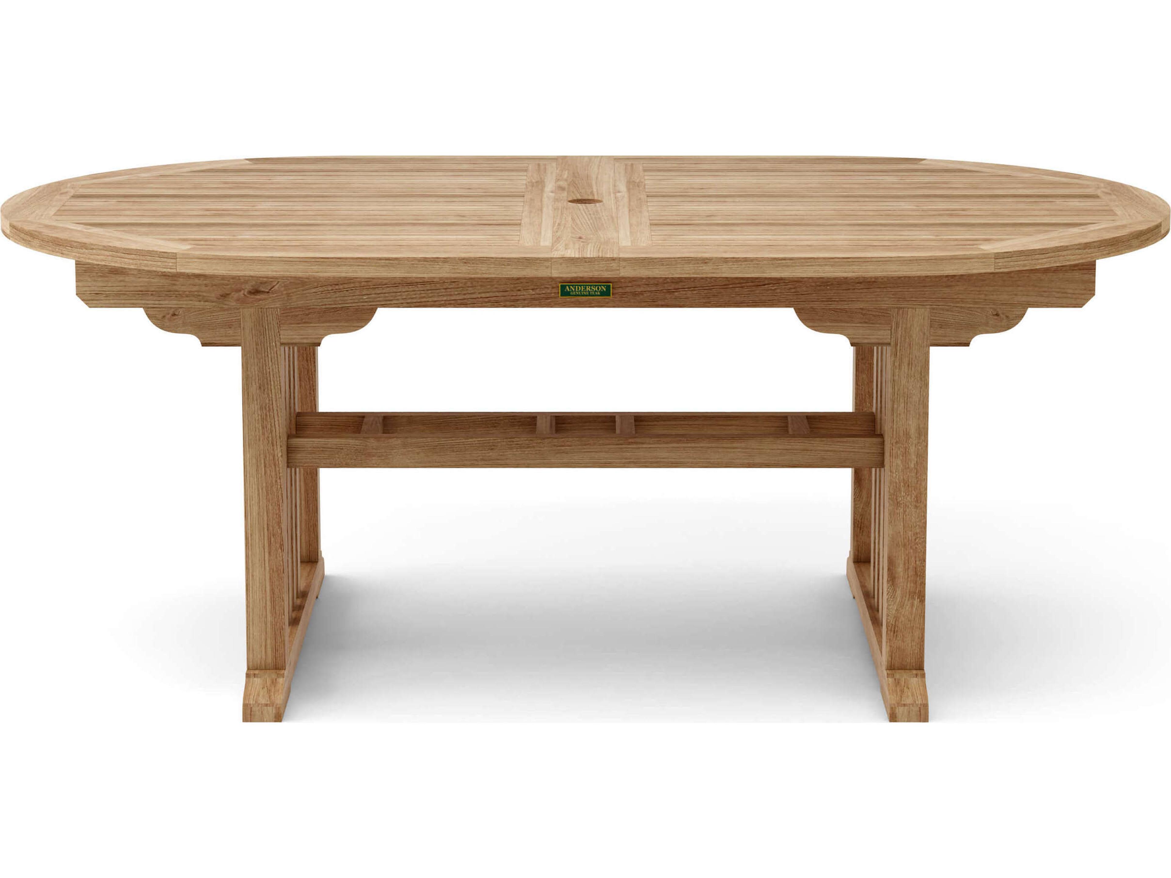 Anderson Teak Sahara Oval Double Extendable Table
