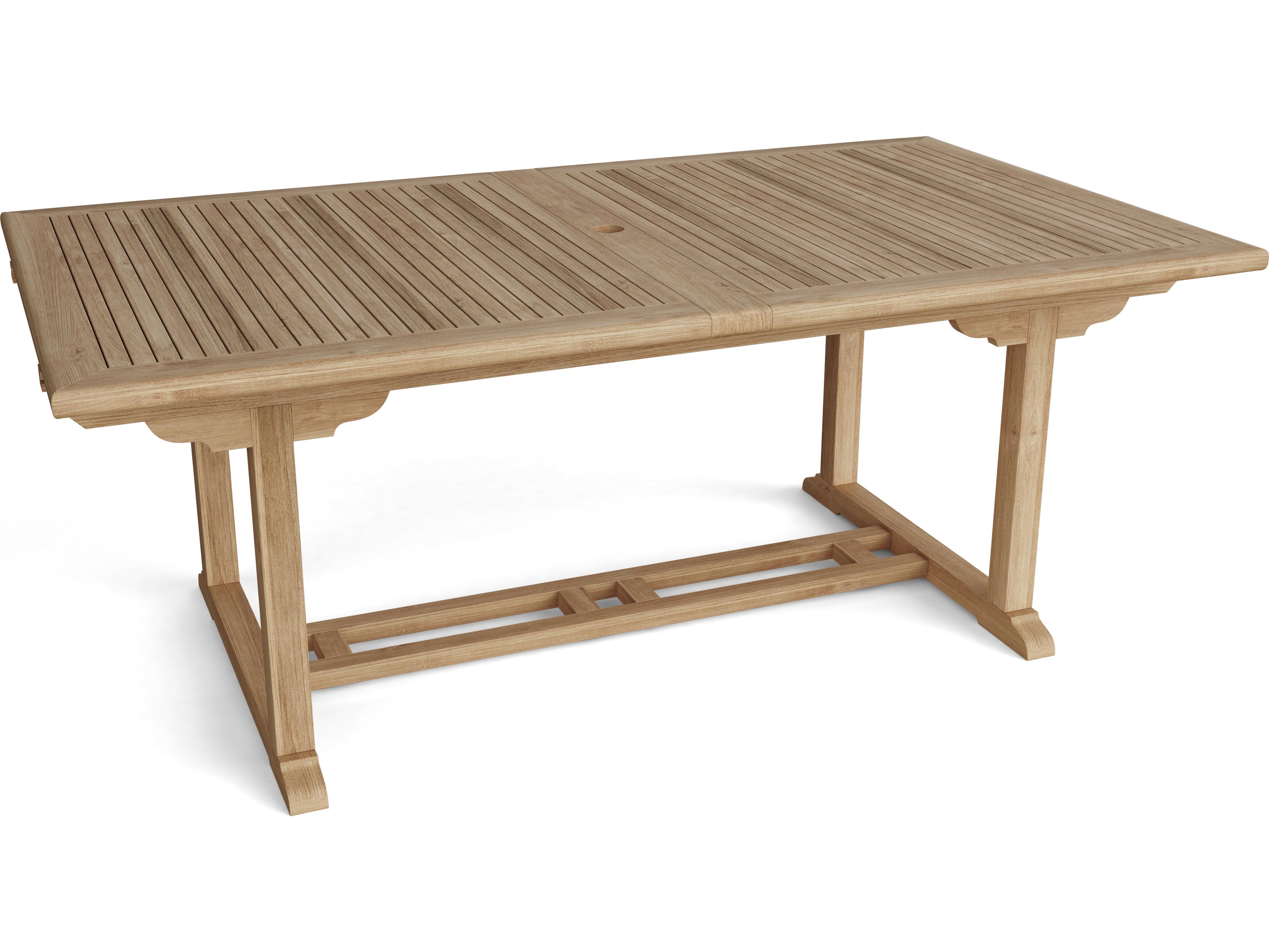 Anderson Teak Valencia Rectangular Table with Double Extensions