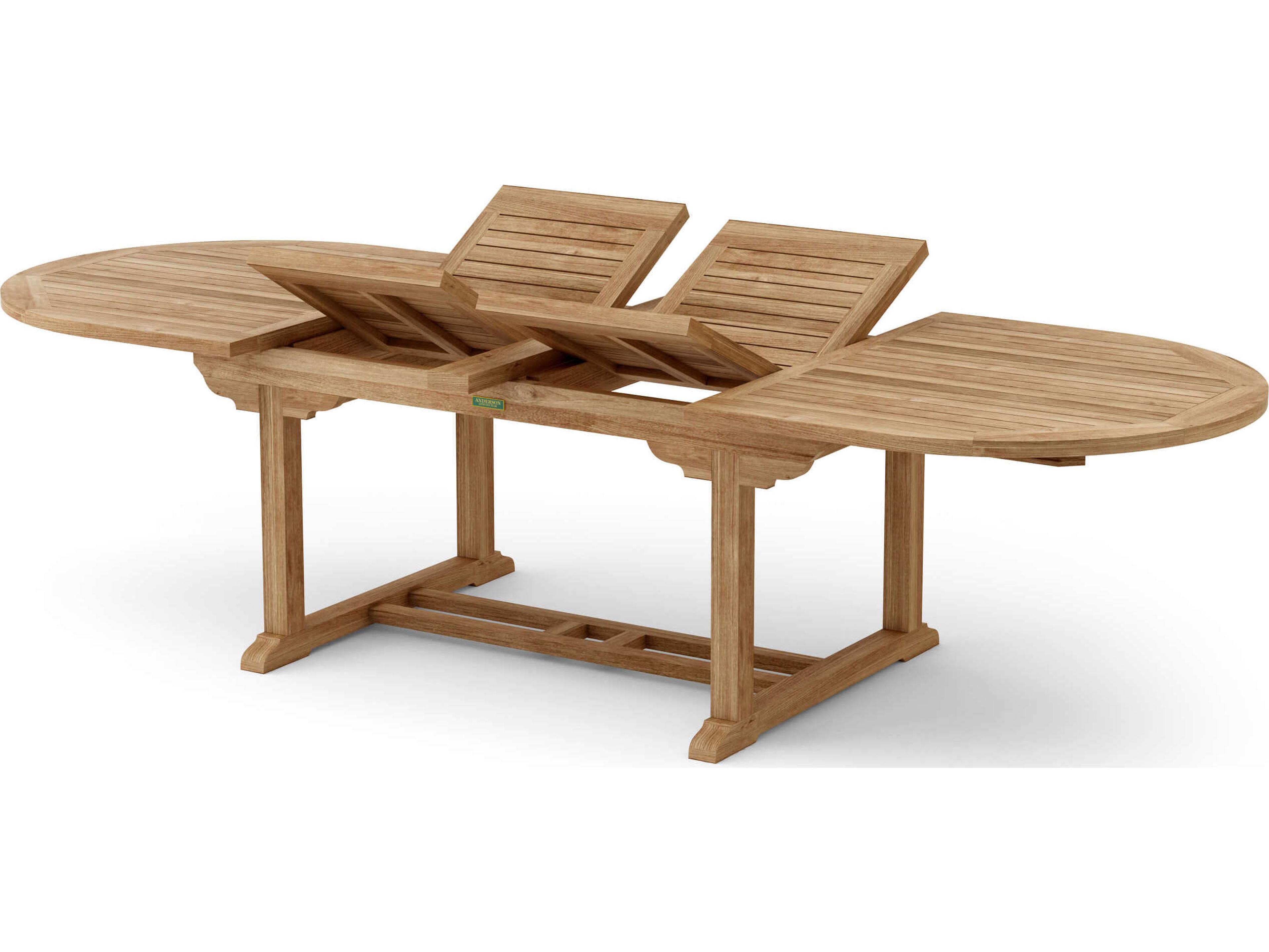Anderson Teak Bahama Oval Extendable Table with Double Extensions