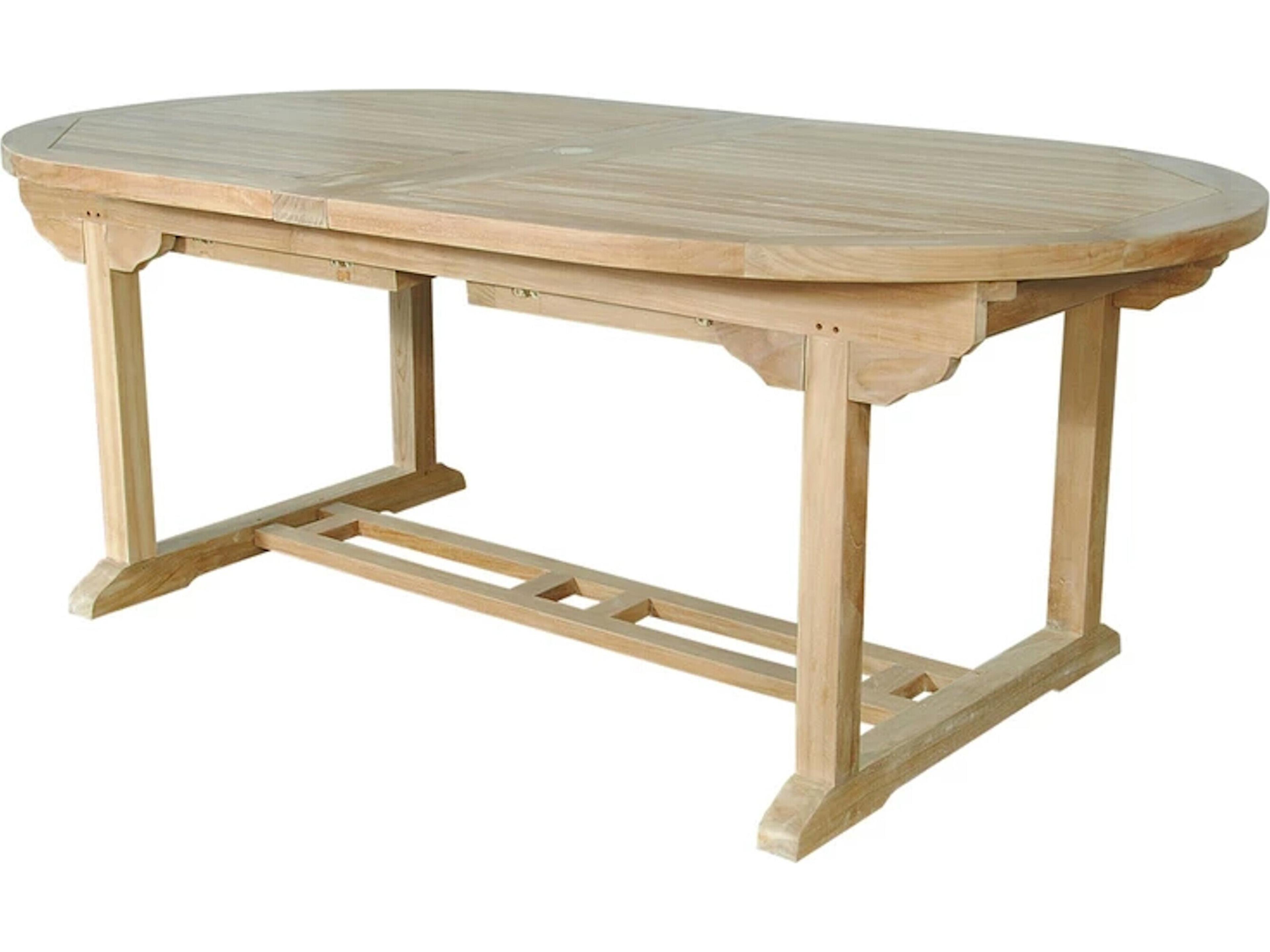 Anderson Teak Bahama Oval Extendable Table with Double Extensions
